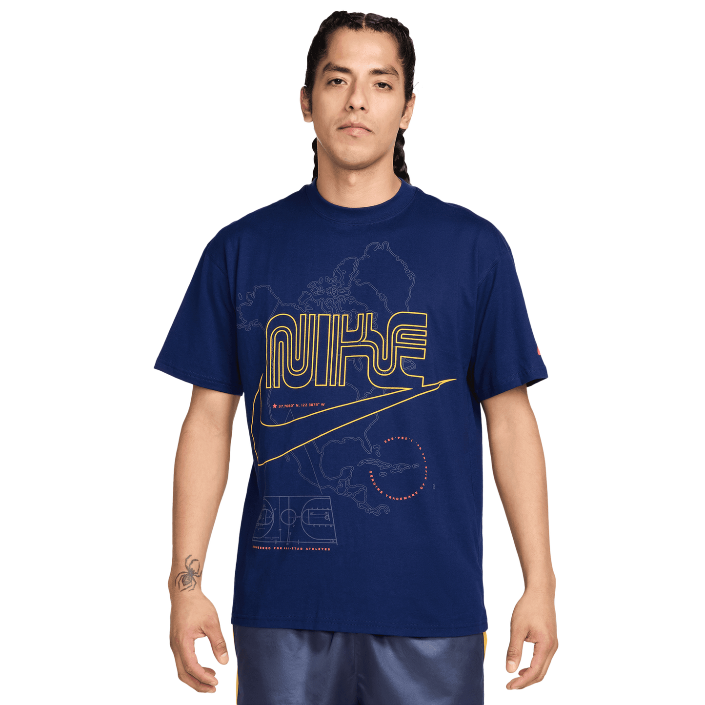 Nike Max 90 Short Sleeve T-Shirt - Men's - Blue Void/Gold