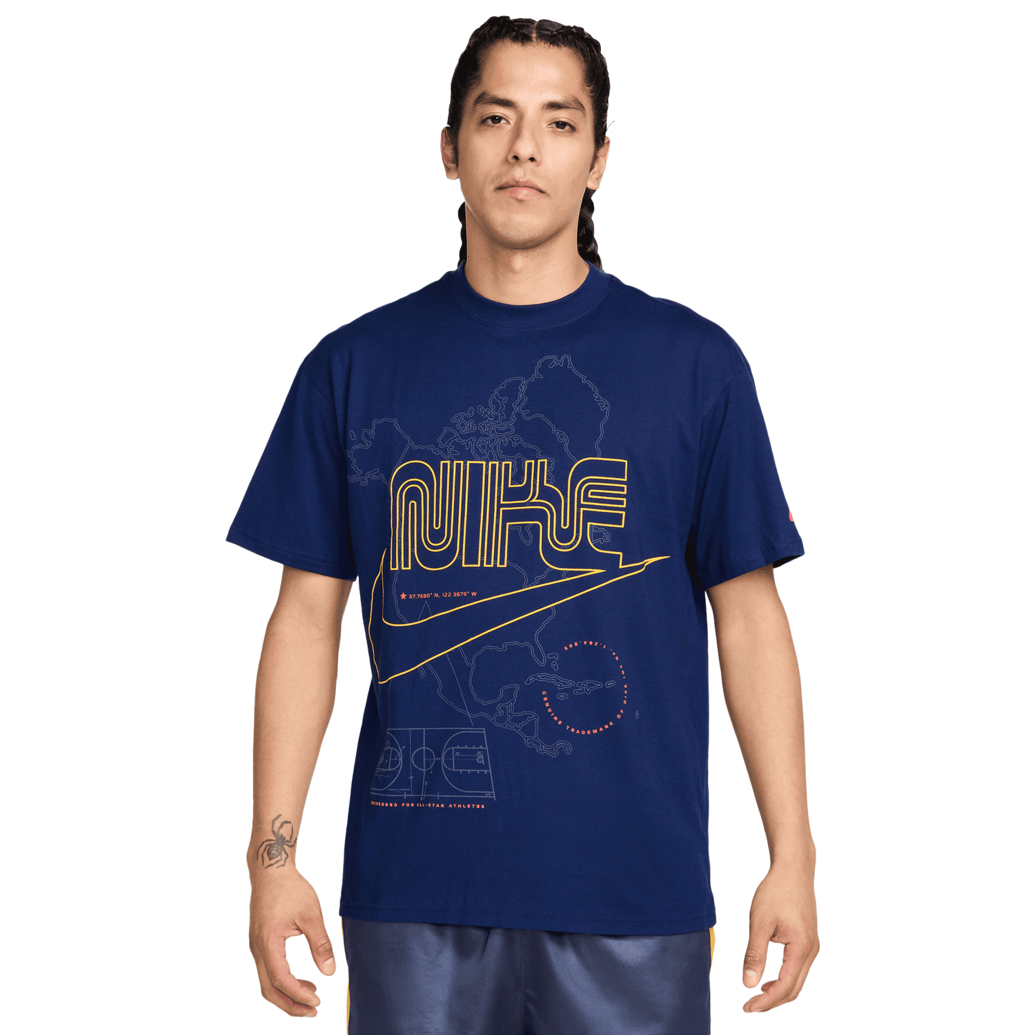 Nike Max 90 Short Sleeve T-Shirt - Men's - Blue Void/Gold