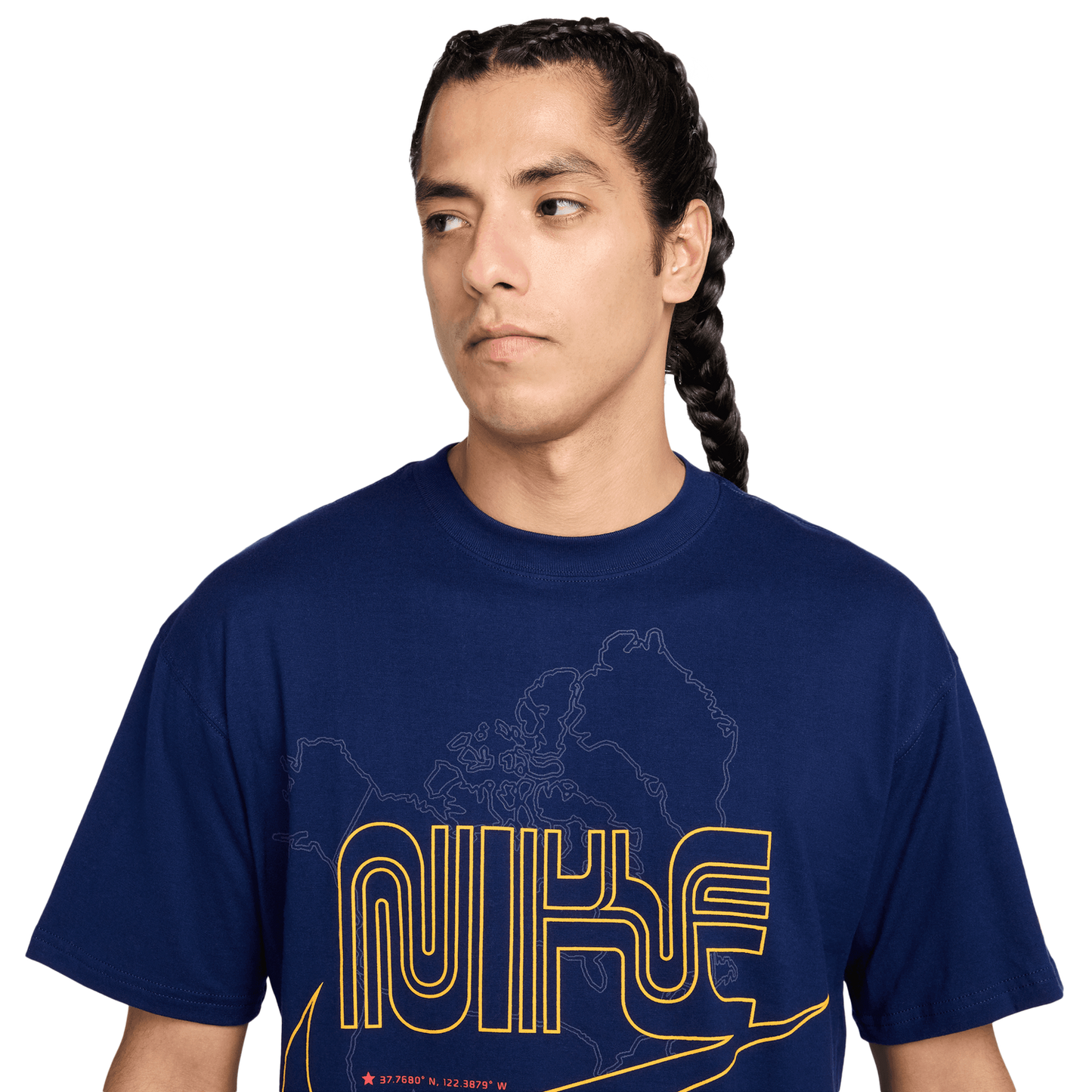 Nike Max 90 Short Sleeve T-Shirt - Men's - Blue Void/Gold
