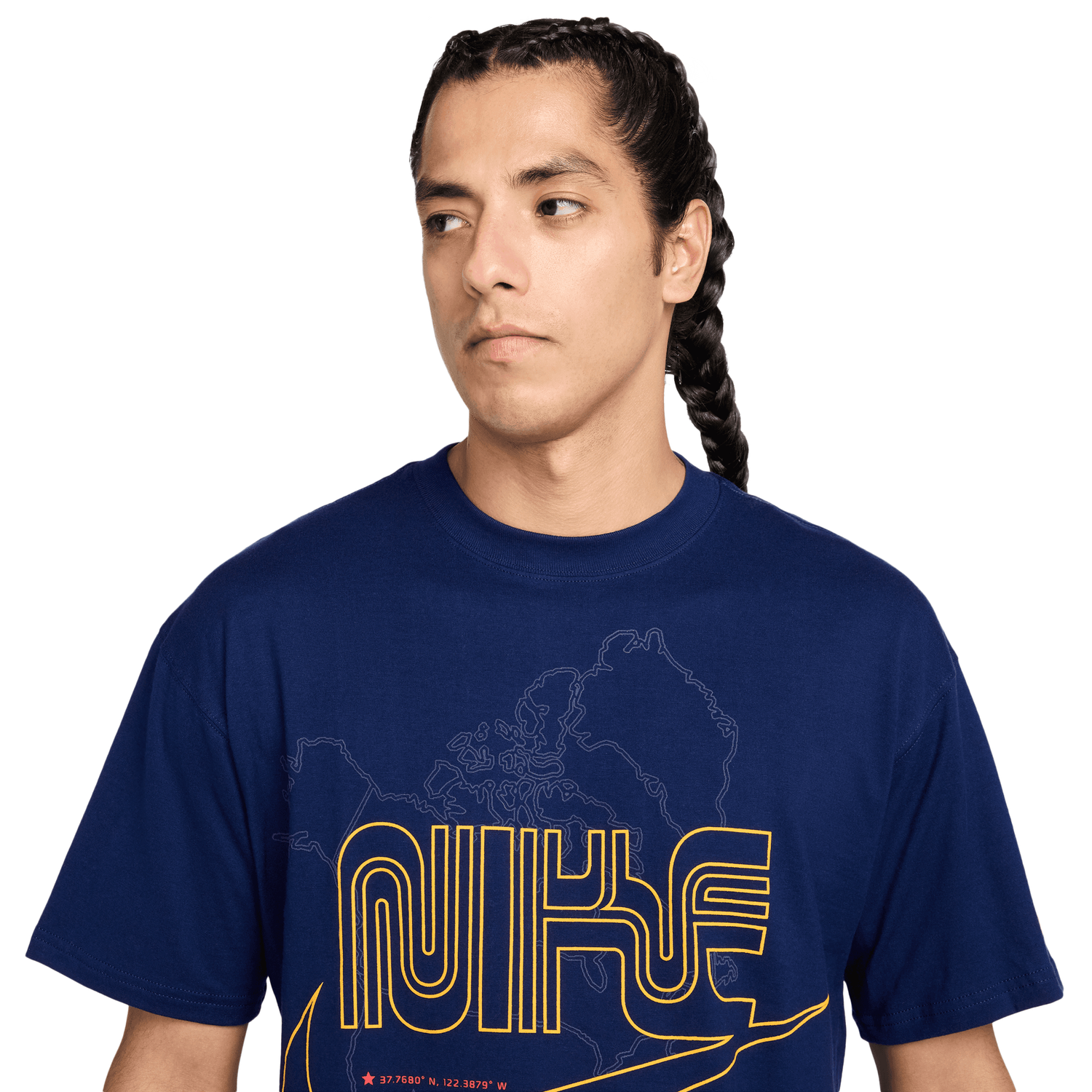 Nike Max 90 Short Sleeve T-Shirt - Men's - Blue Void/Gold