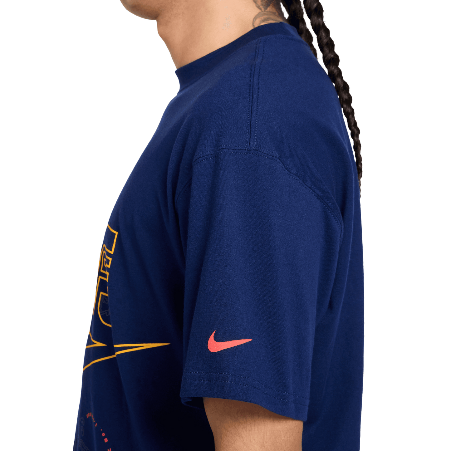Nike Max 90 Short Sleeve T-Shirt - Men's - Blue Void/Gold