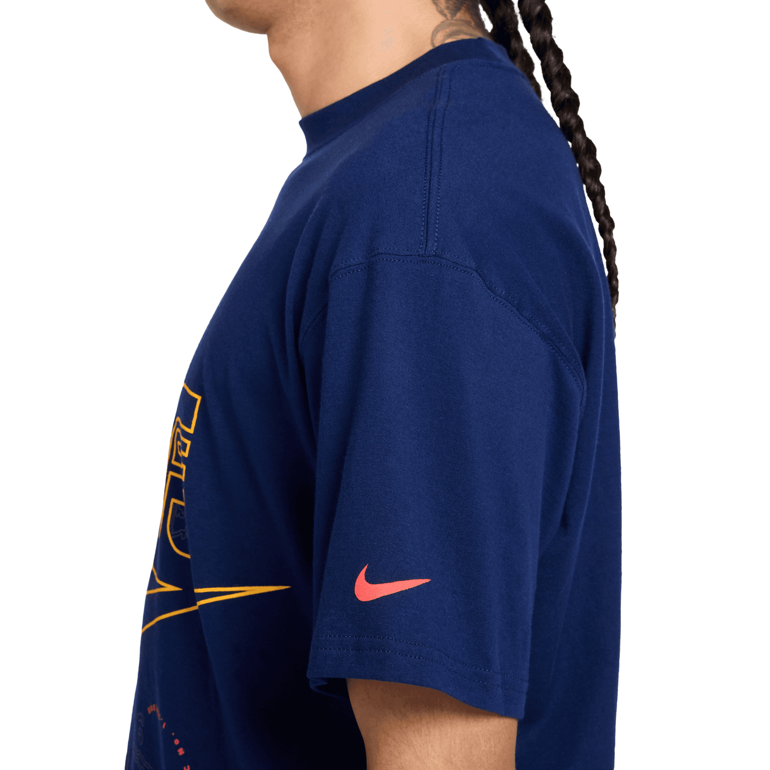Nike Max 90 Short Sleeve T-Shirt - Men's - Blue Void/Gold