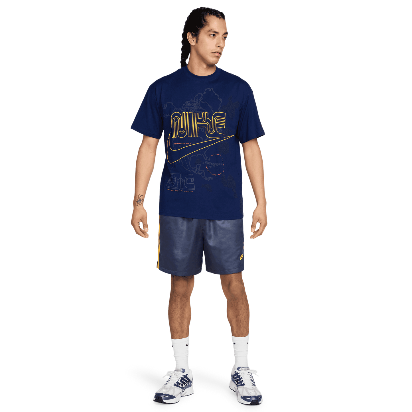 Nike Max 90 Short Sleeve T-Shirt - Men's - Blue Void/Gold