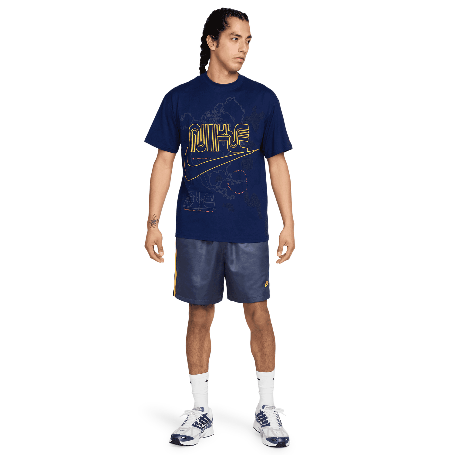Nike Max 90 Short Sleeve T-Shirt - Men's - Blue Void/Gold