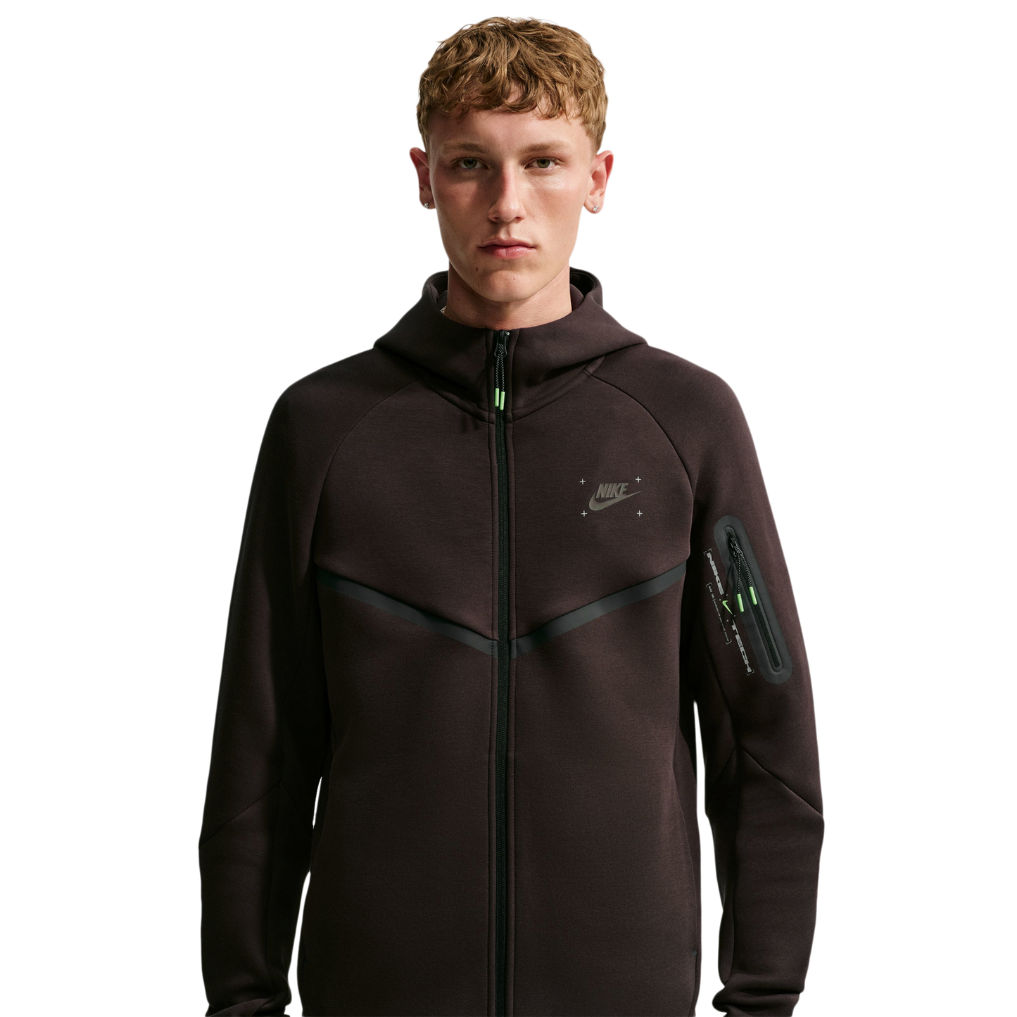 Nike Tech Fleece Full Zip Windrunner Hoodie - Men's - Brown/Black