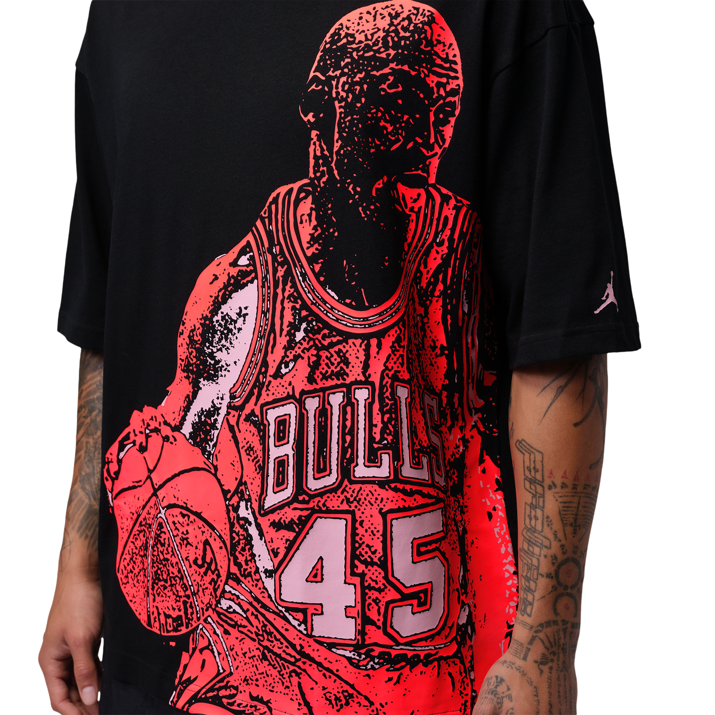 Jordan Dri-FIT Sport Graphic Short Sleeve HBR SP Crew - Men's - Black/Pink