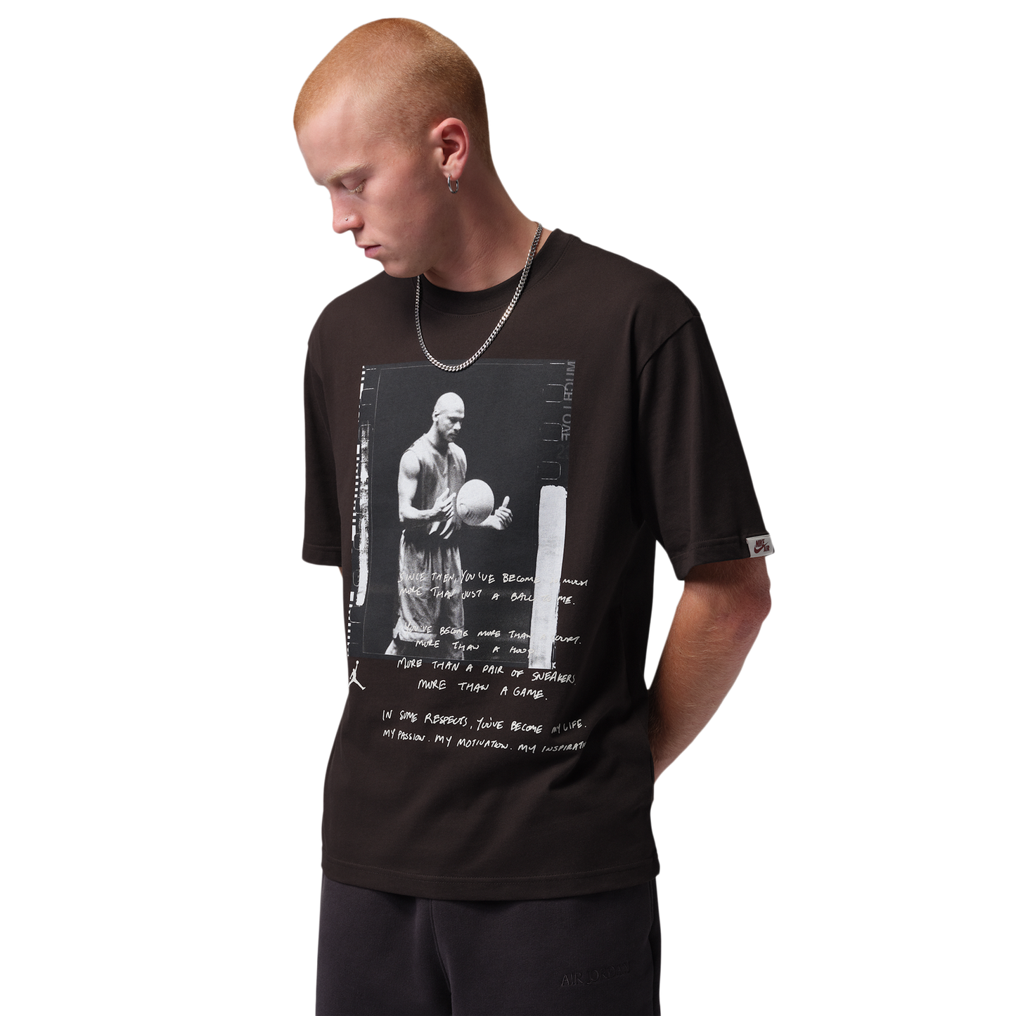 Jordan Brooklyn 85 Short Sleeve Photo Crew - Men's - Brown/Brown