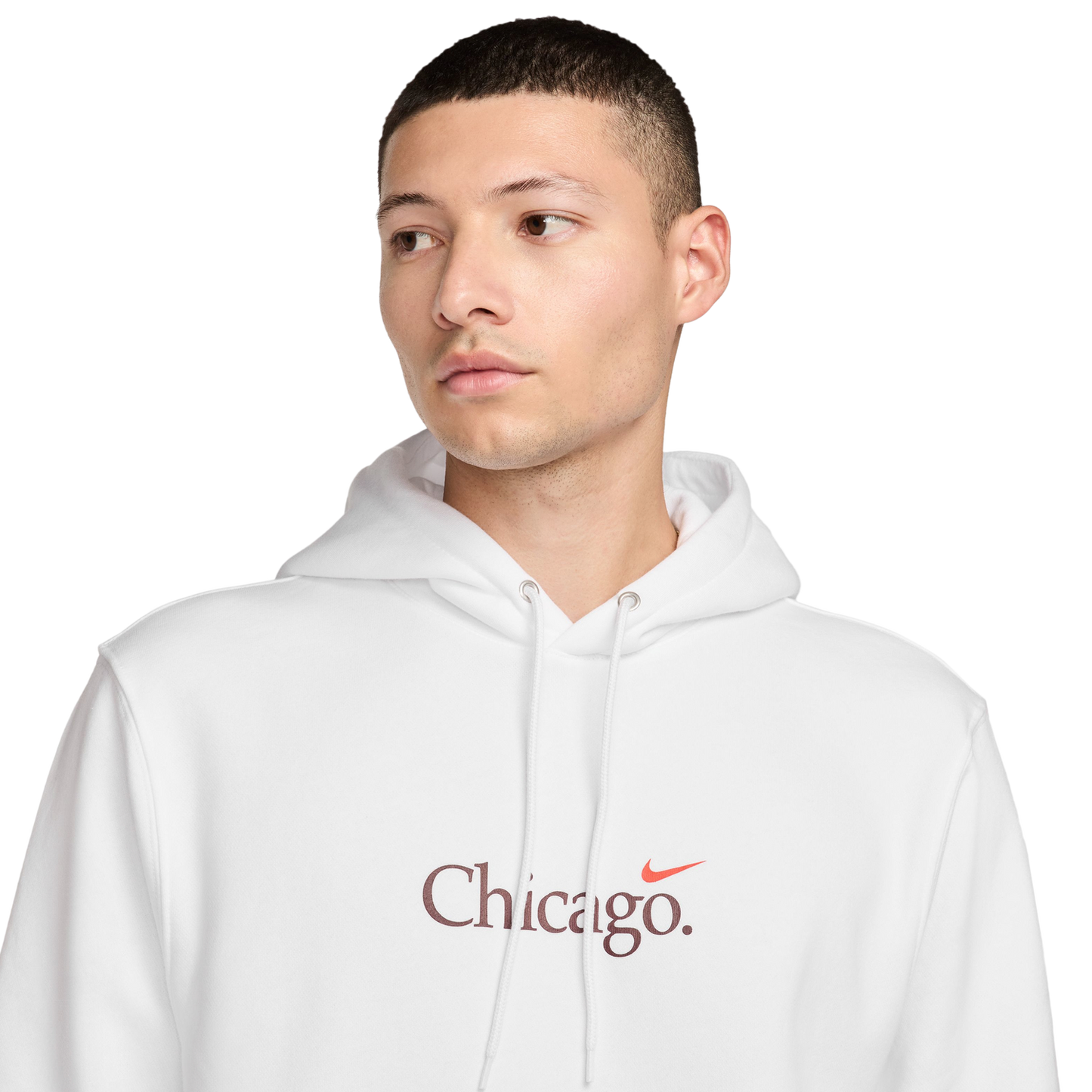 Nike Chi Club Pullover BB Hoodie - Men's - White/Cosmic Clay
