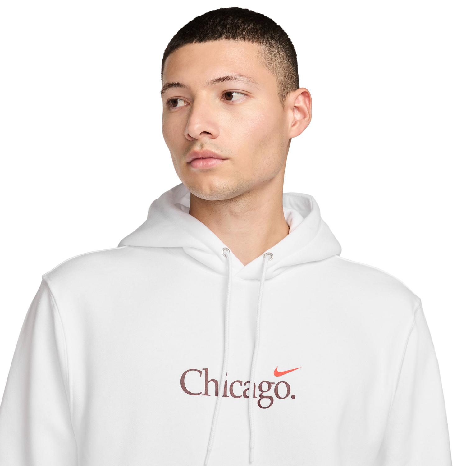 Nike Chi Club Pullover BB Hoodie - Men's - White/Cosmic Clay