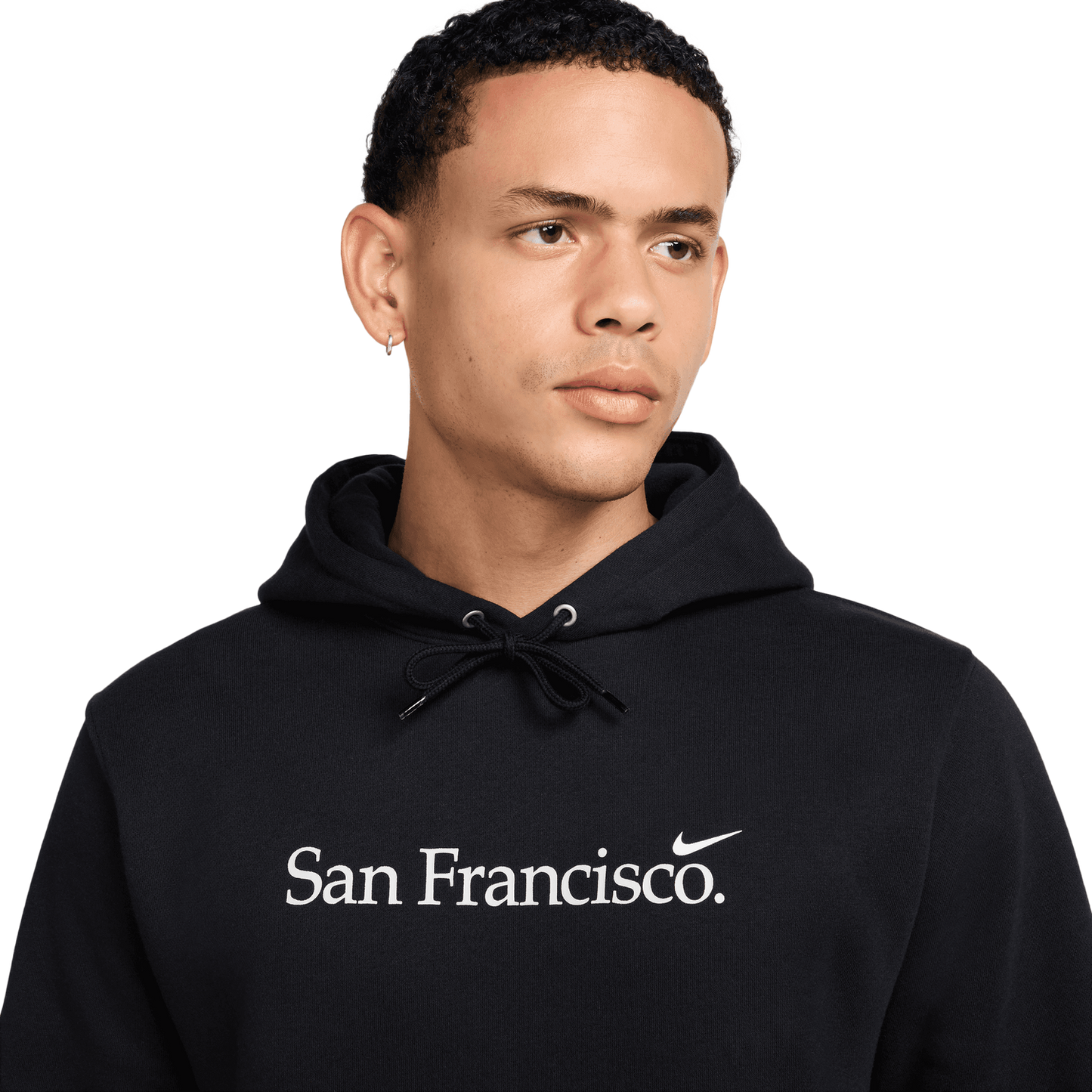 Nike San Francisco Club BB Pullover Hoodie - Men's - Black/White