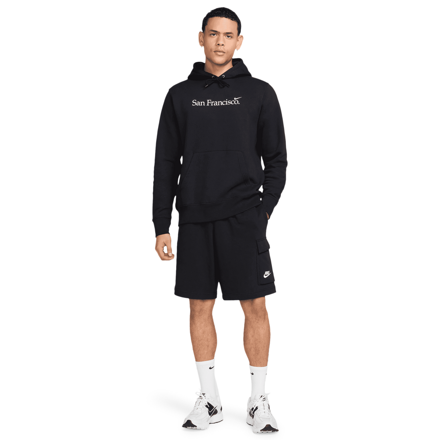 Nike San Francisco Club BB Pullover Hoodie - Men's - Black/White