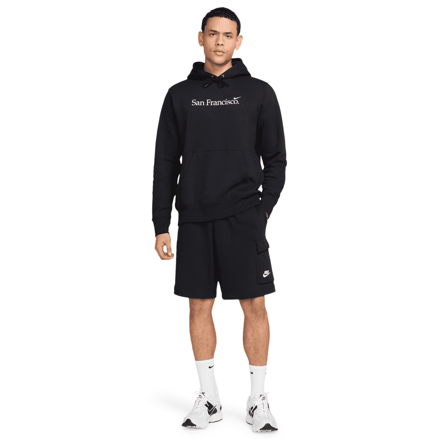 Nike San Francisco Club BB Pullover Hoodie - Men's - Black/White