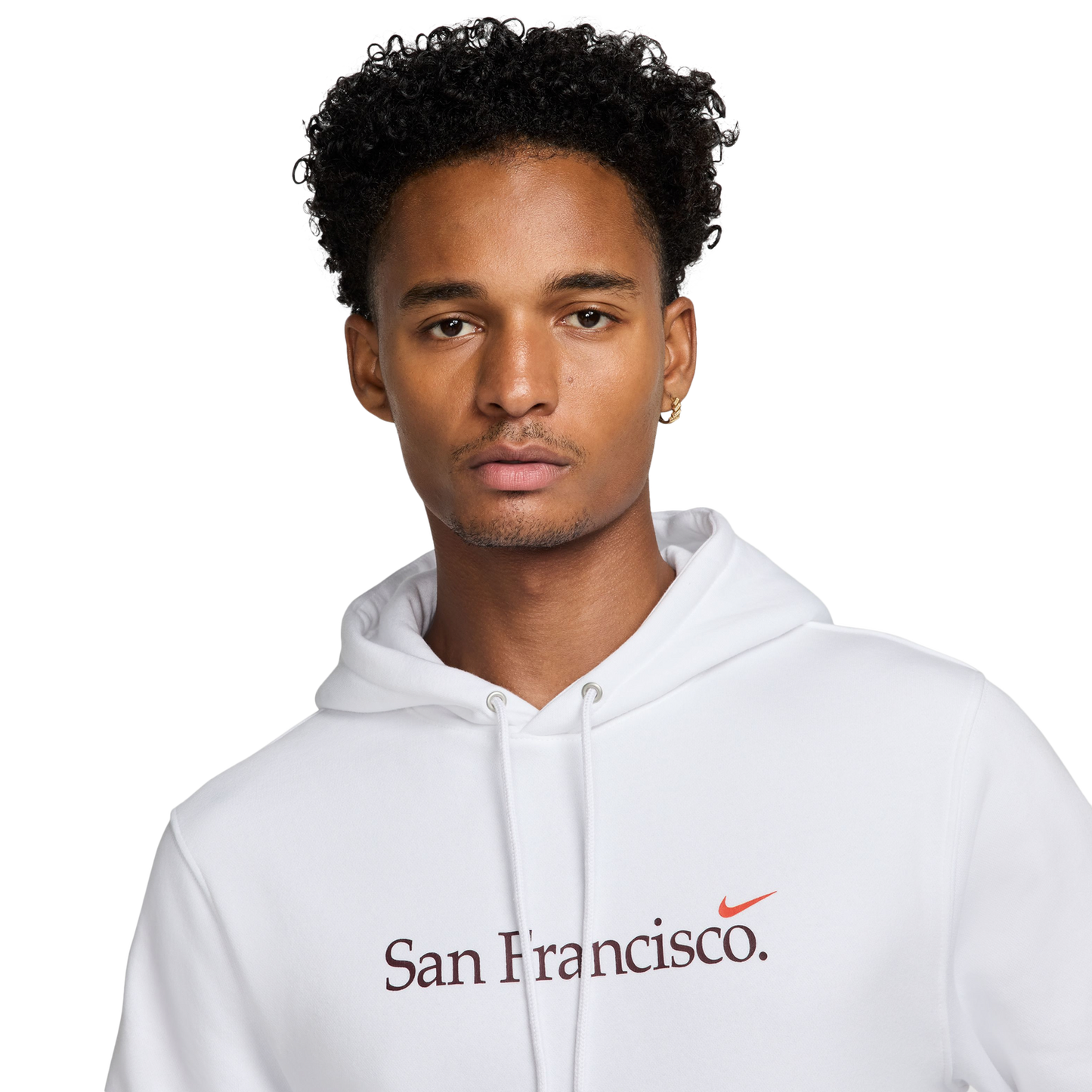 Nike San Francisco Club BB Pullover Hoodie - Men's - White/Cosmic Clay