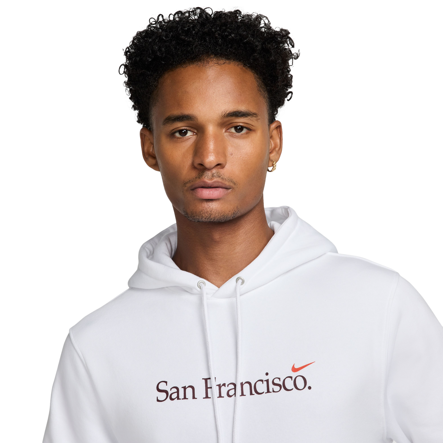 Nike San Francisco Club BB Pullover Hoodie - Men's - White/Cosmic Clay