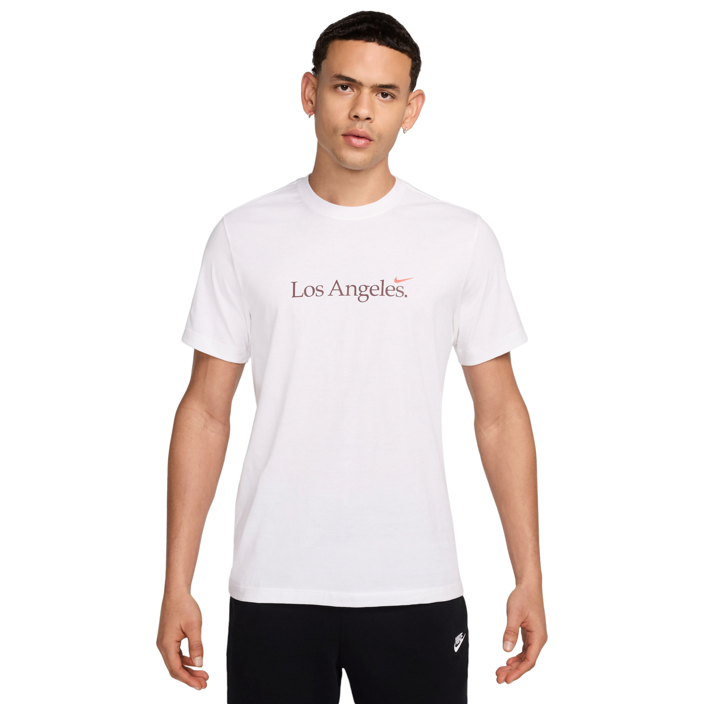 Nike LA Short Sleeve Crew T-Shirt - Men's - White/Cosmic Clay