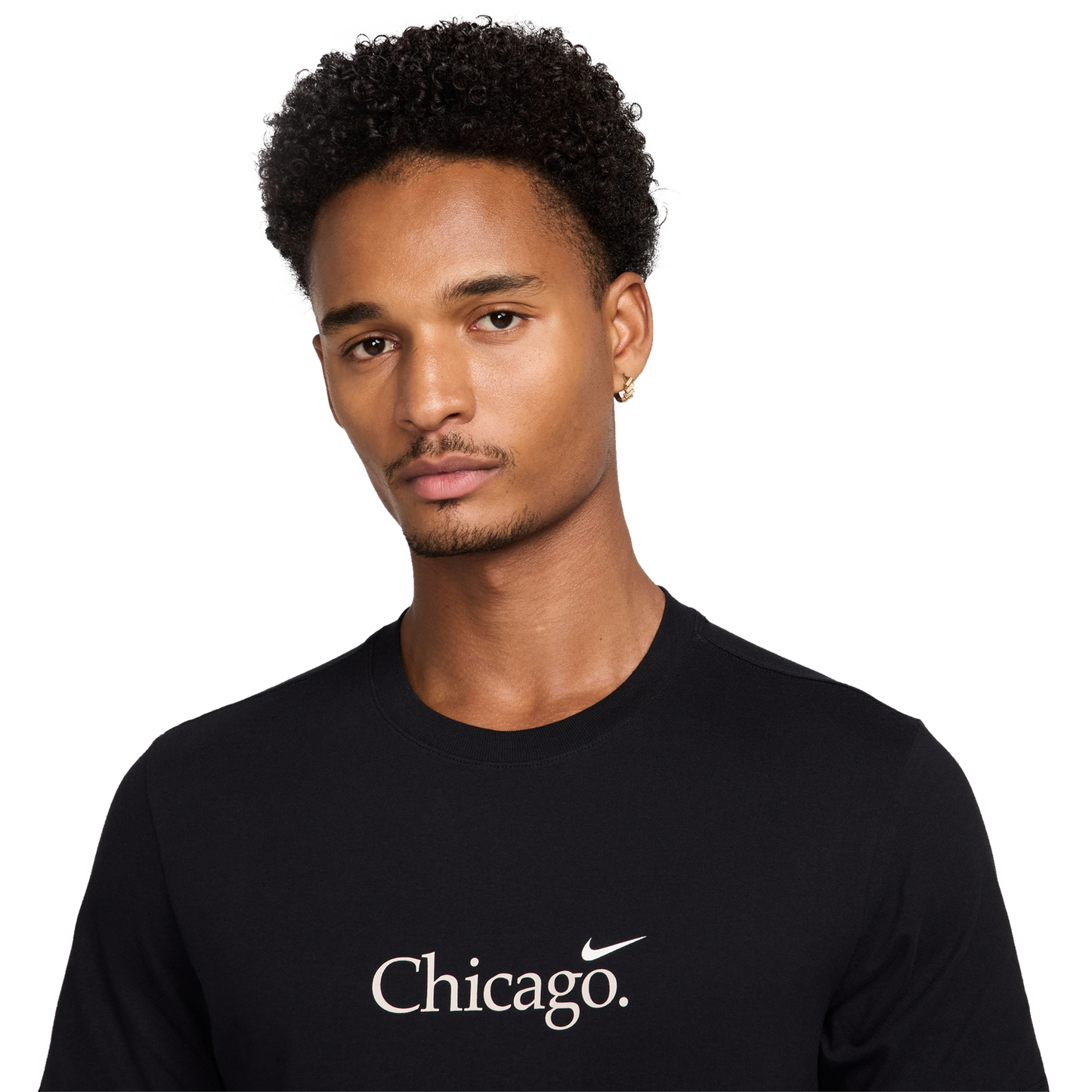 Nike Chi Short Sleeve Crew T-Shirt - Men's - Black/White
