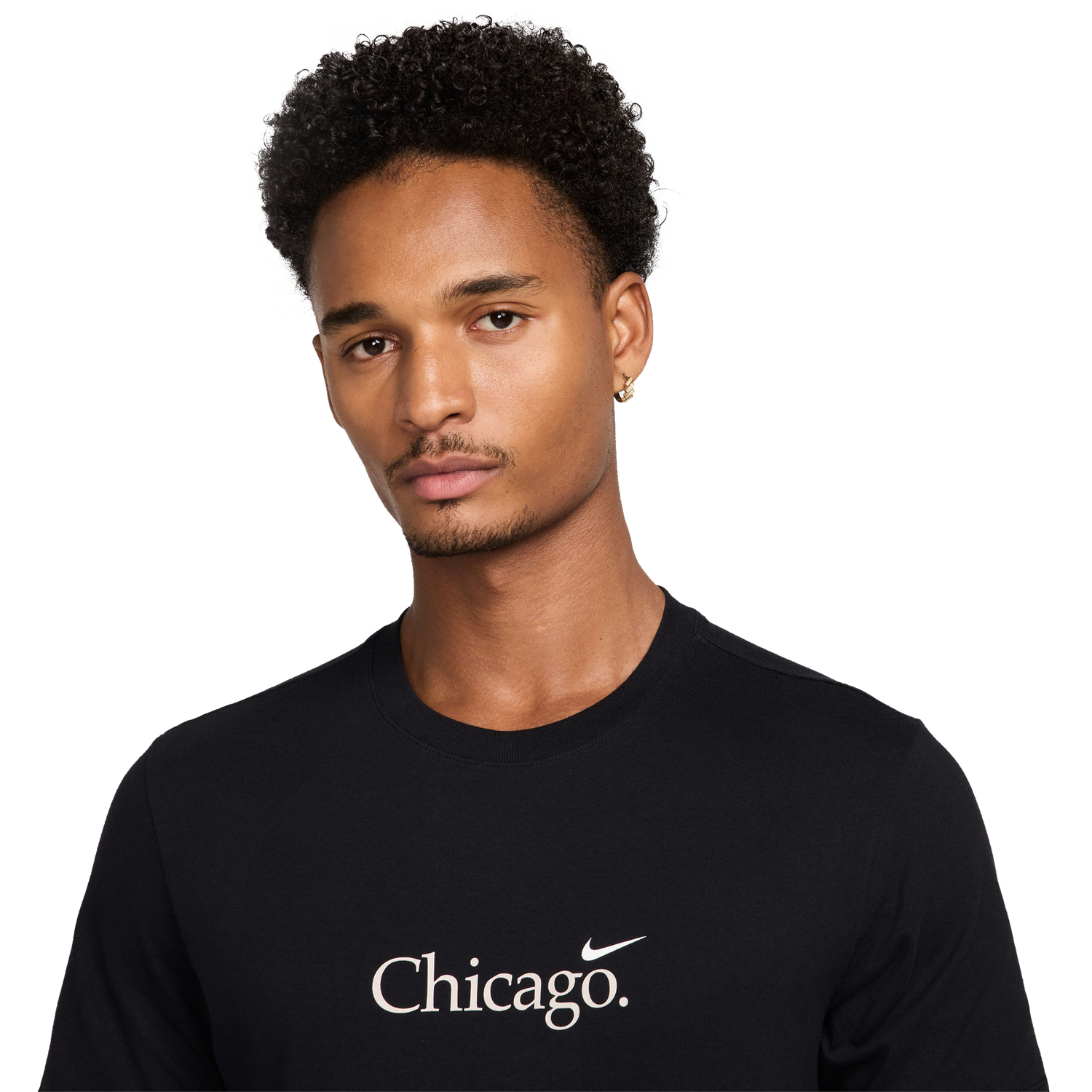 Nike Chi Short Sleeve Crew T-Shirt - Men's - Black/White
