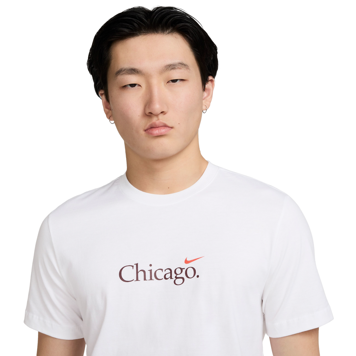 Nike Chi Short Sleeve Crew T-Shirt - Men's - White/Cosmic Clay