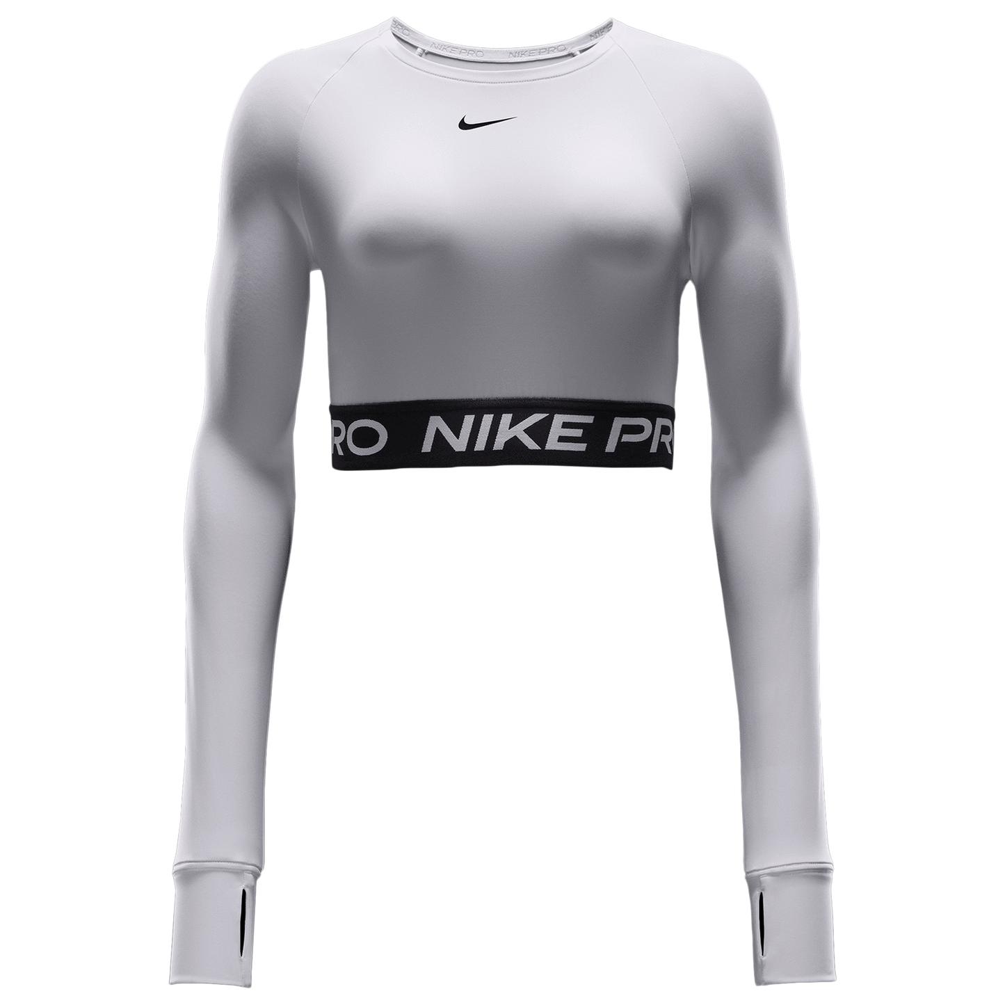 Nike Pro Dri-FIT 365 Crop Long Sleeve - Women's - Black/White