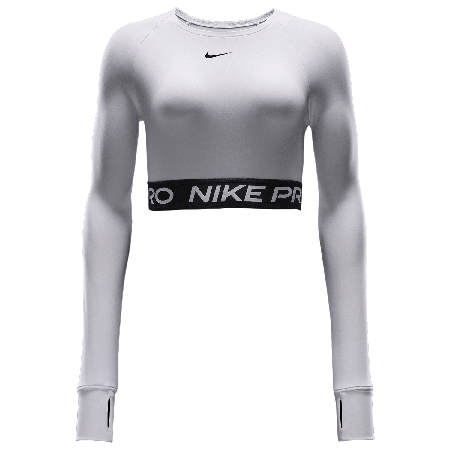 Nike Pro Dri-FIT 365 Crop Long Sleeve - Women's - Black/White