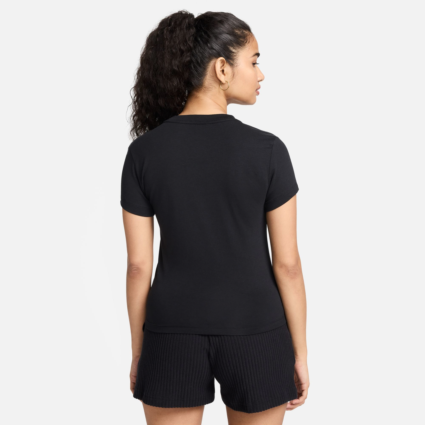 Nike Chill Knit Crop T-Shirt - Women's - White/Black