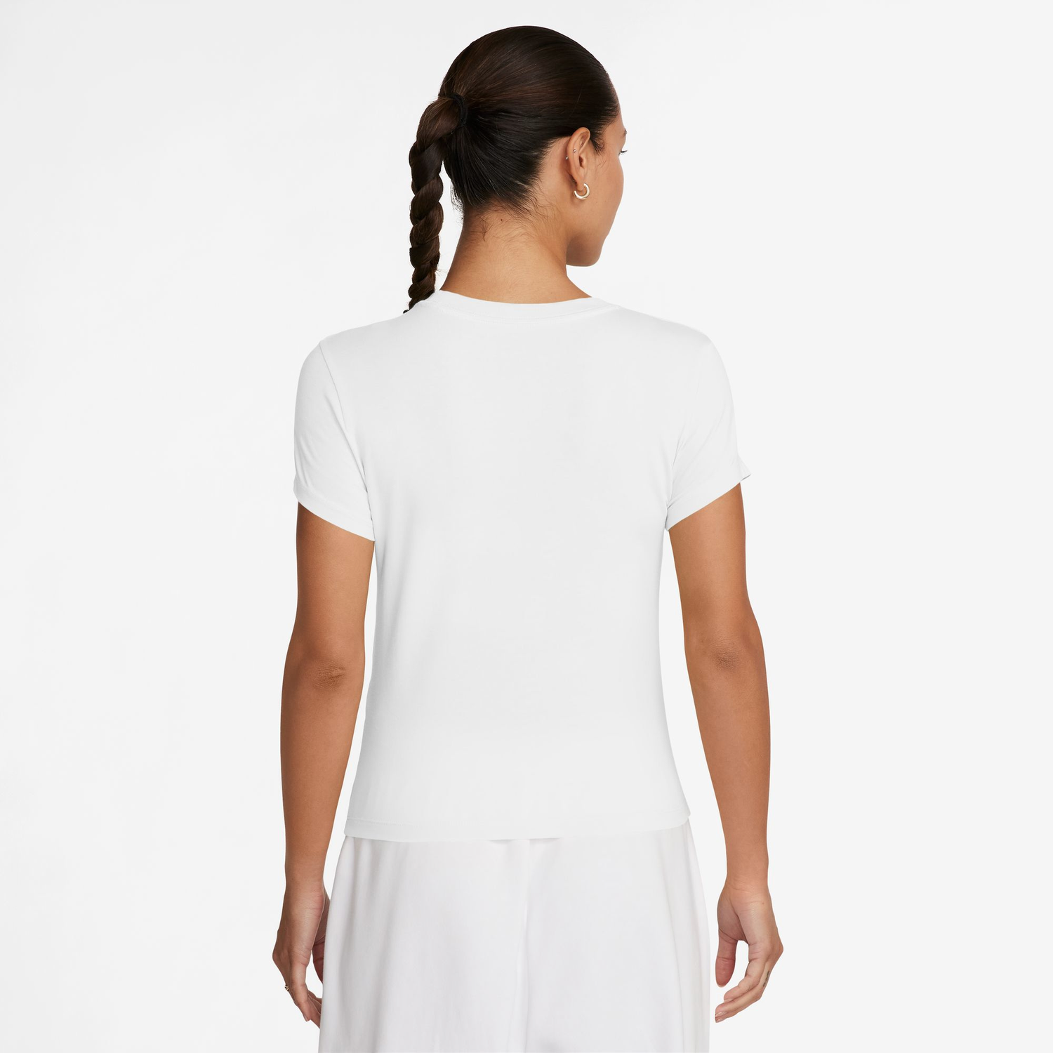 Nike Chill Knit Crop T-Shirt - Women's - Black/White