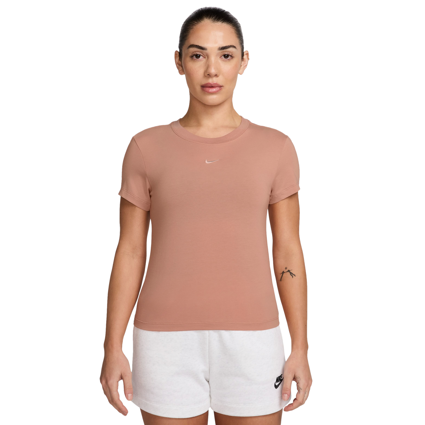 Nike Chill Knit Crop T-Shirt - Women's - Rose Gold