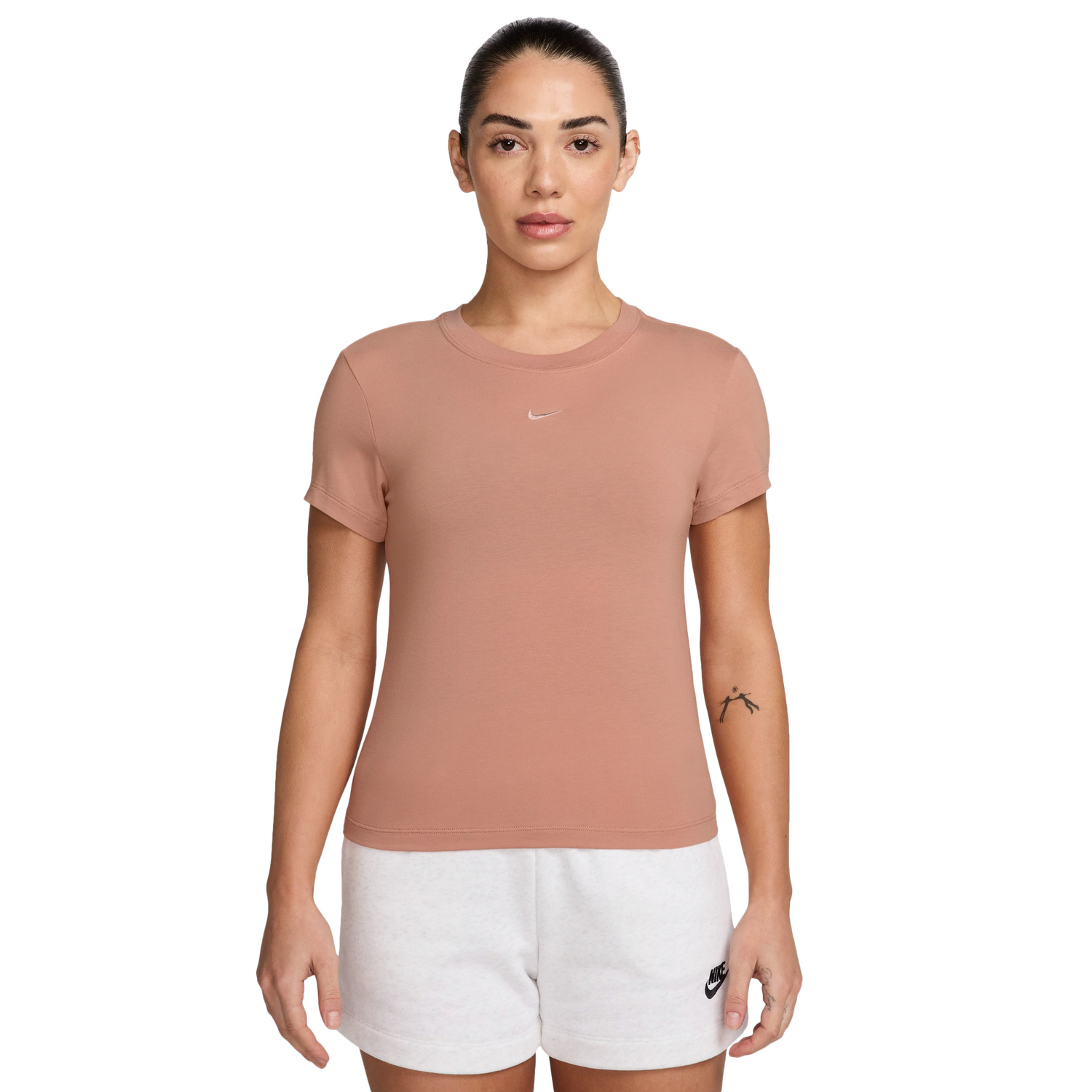 Nike Chill Knit Crop T-Shirt - Women's - Rose Gold