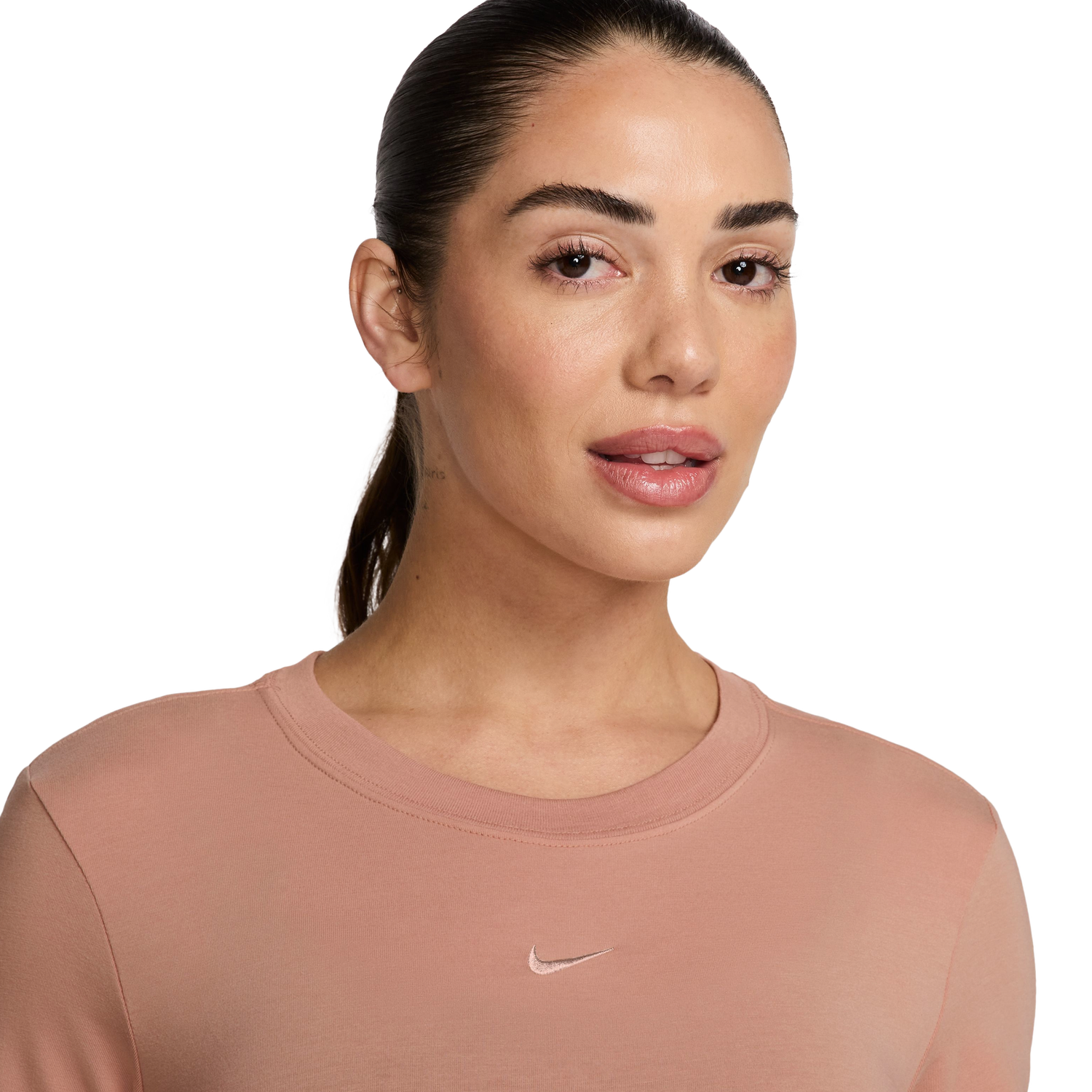 Nike Chill Knit Crop T-Shirt - Women's - Rose Gold