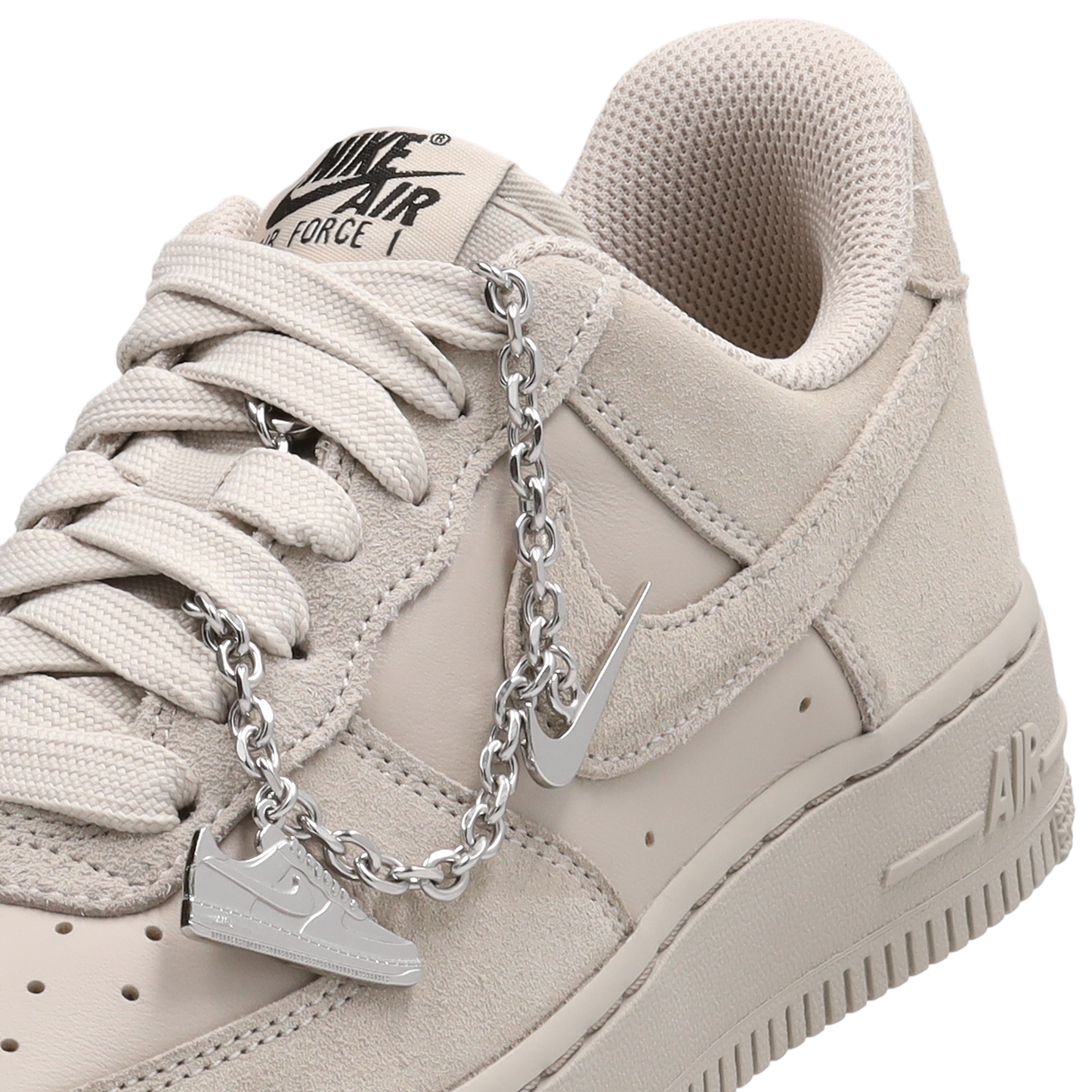 Nike Air Force 1 '07 FL1 - Women's - Cream/Black/Metallic Silver