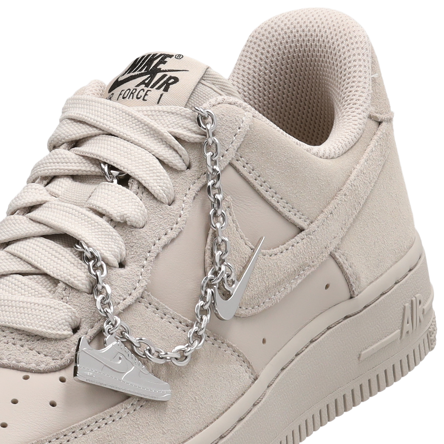 Nike Air Force 1 '07 FL1 - Women's - Cream/Black/Metallic Silver