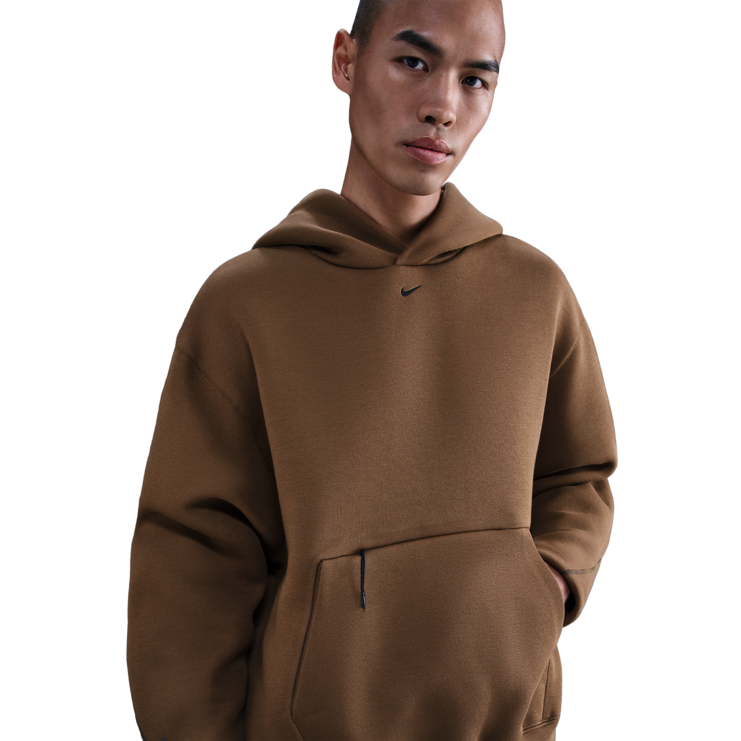 Nike Tech Fleece Hoodie - Men's - Mosswood Brown/Black
