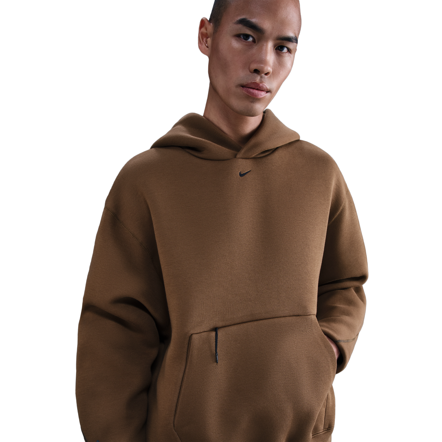 Nike Tech Fleece Hoodie - Men's - Mosswood Brown/Black