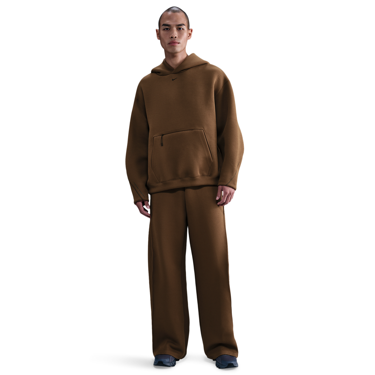 Nike Tech Fleece Hoodie - Men's - Mosswood Brown/Black