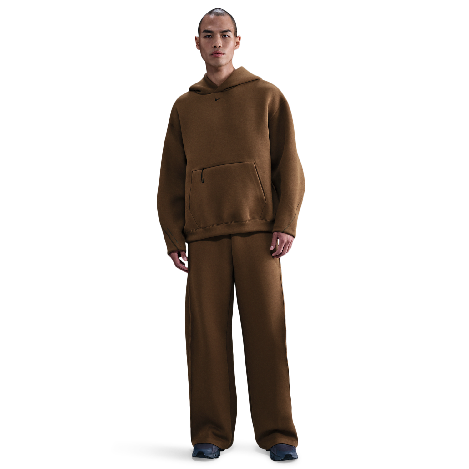 Nike Tech Fleece Hoodie - Men's - Mosswood Brown/Black