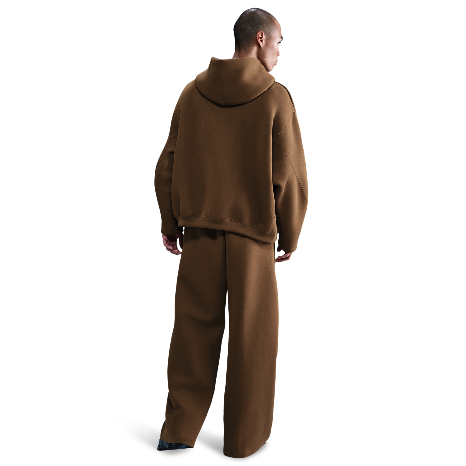 Nike Tech Fleece Hoodie - Men's - Mosswood Brown/Black