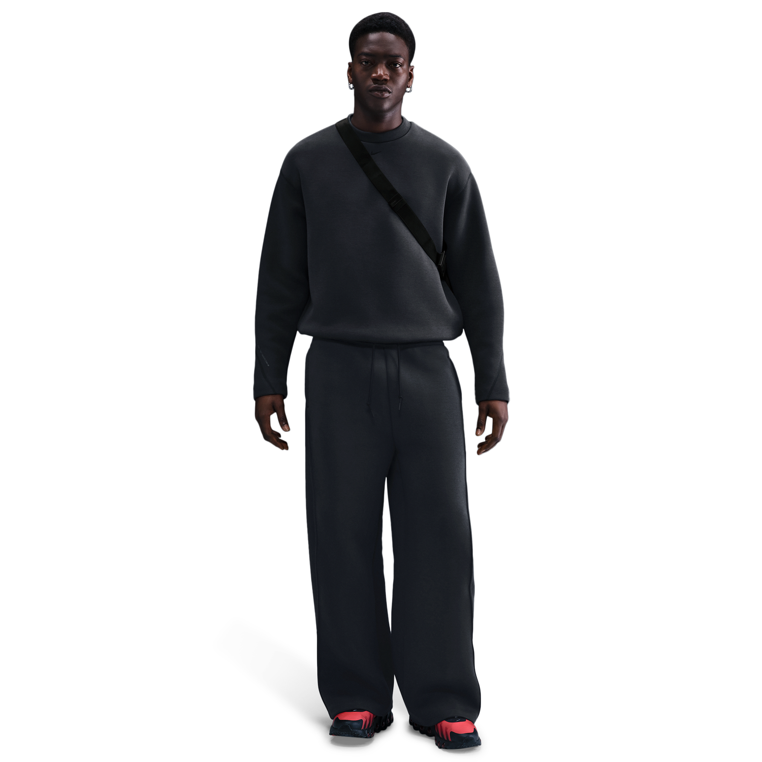 Nike Tech Fleece Crew - Men's - Black/Anthracite