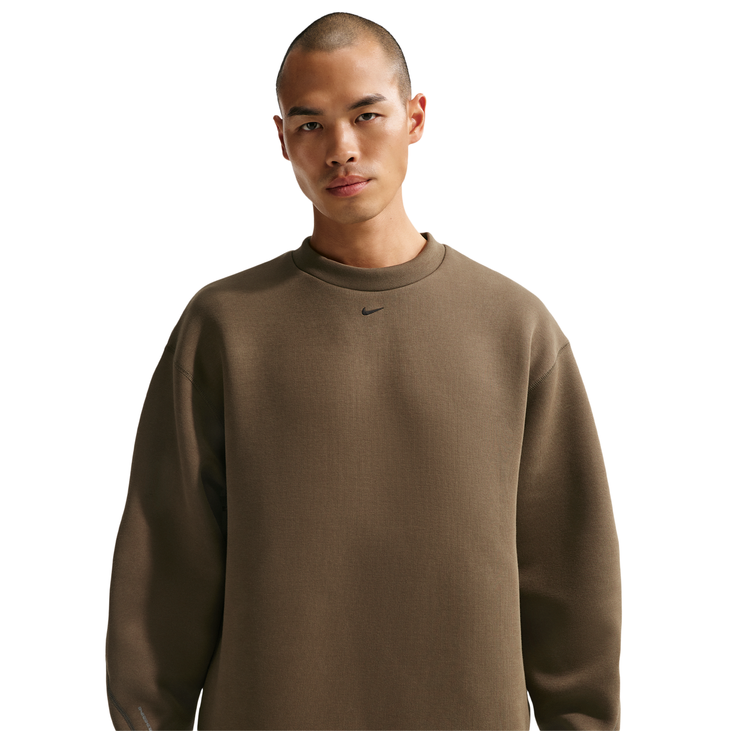 Nike Tech Fleece Crew - Men's - Dark Hazel/Black