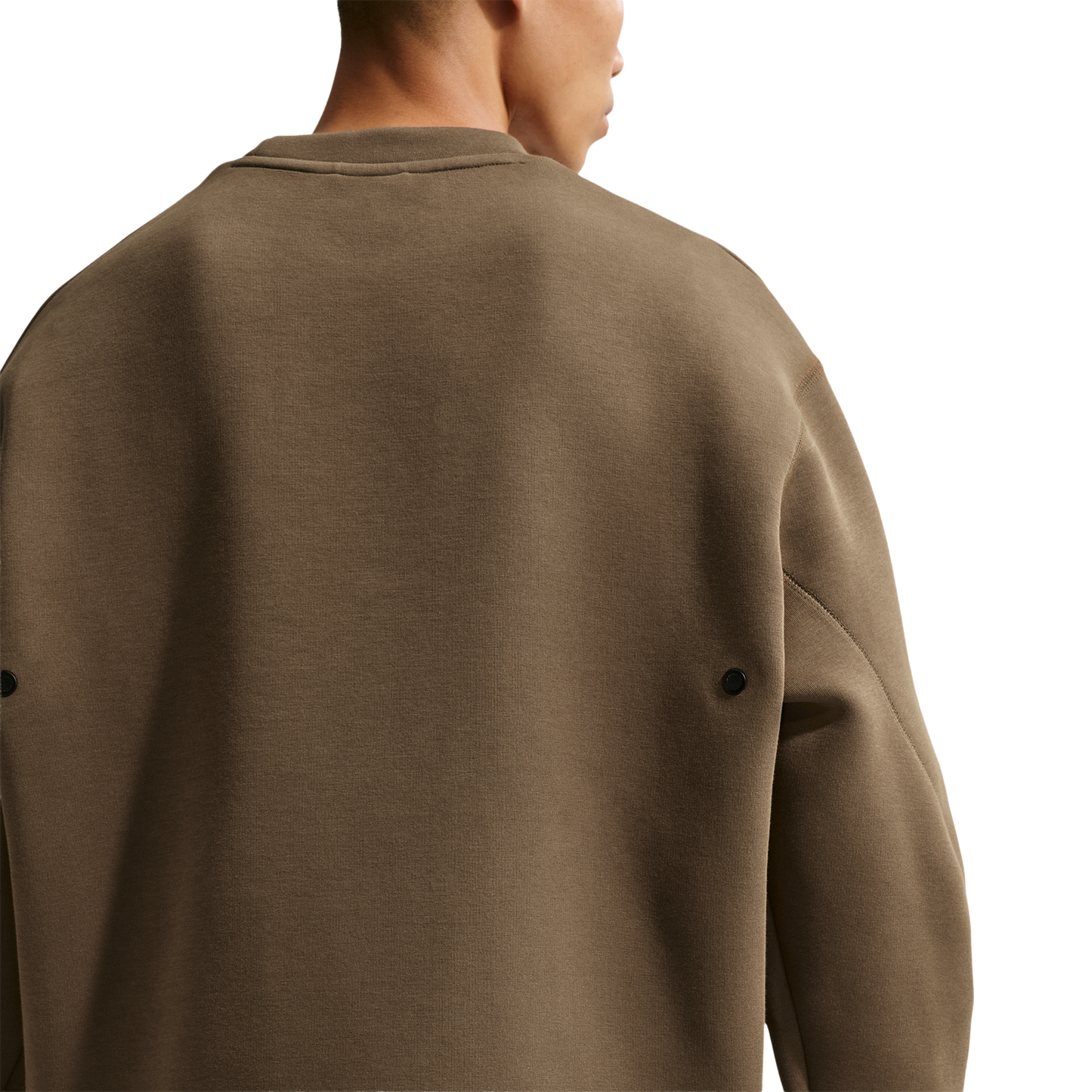 Nike Tech Fleece Crew - Men's - Dark Hazel/Black