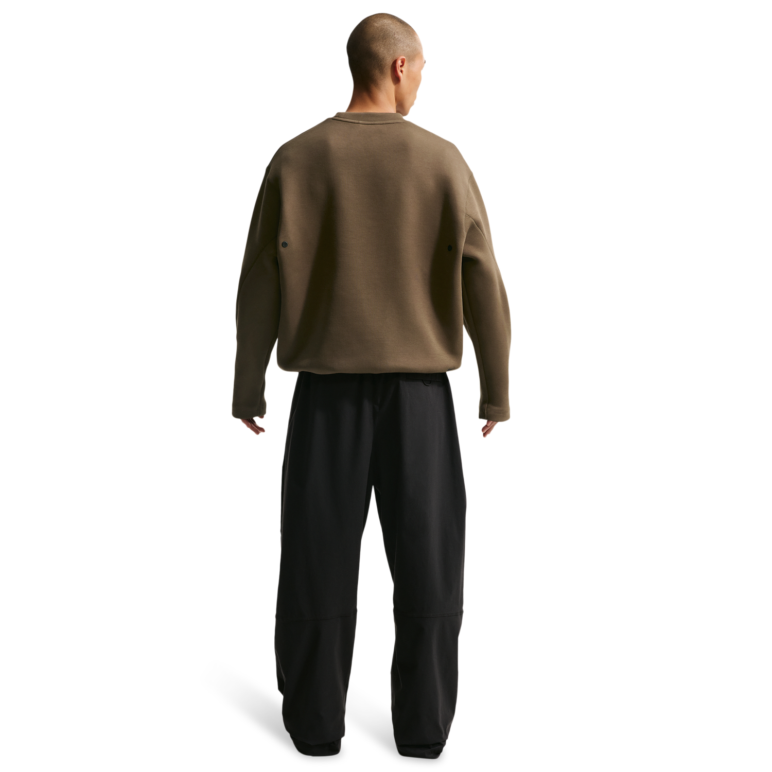 Nike Tech Fleece Crew - Men's - Dark Hazel/Black