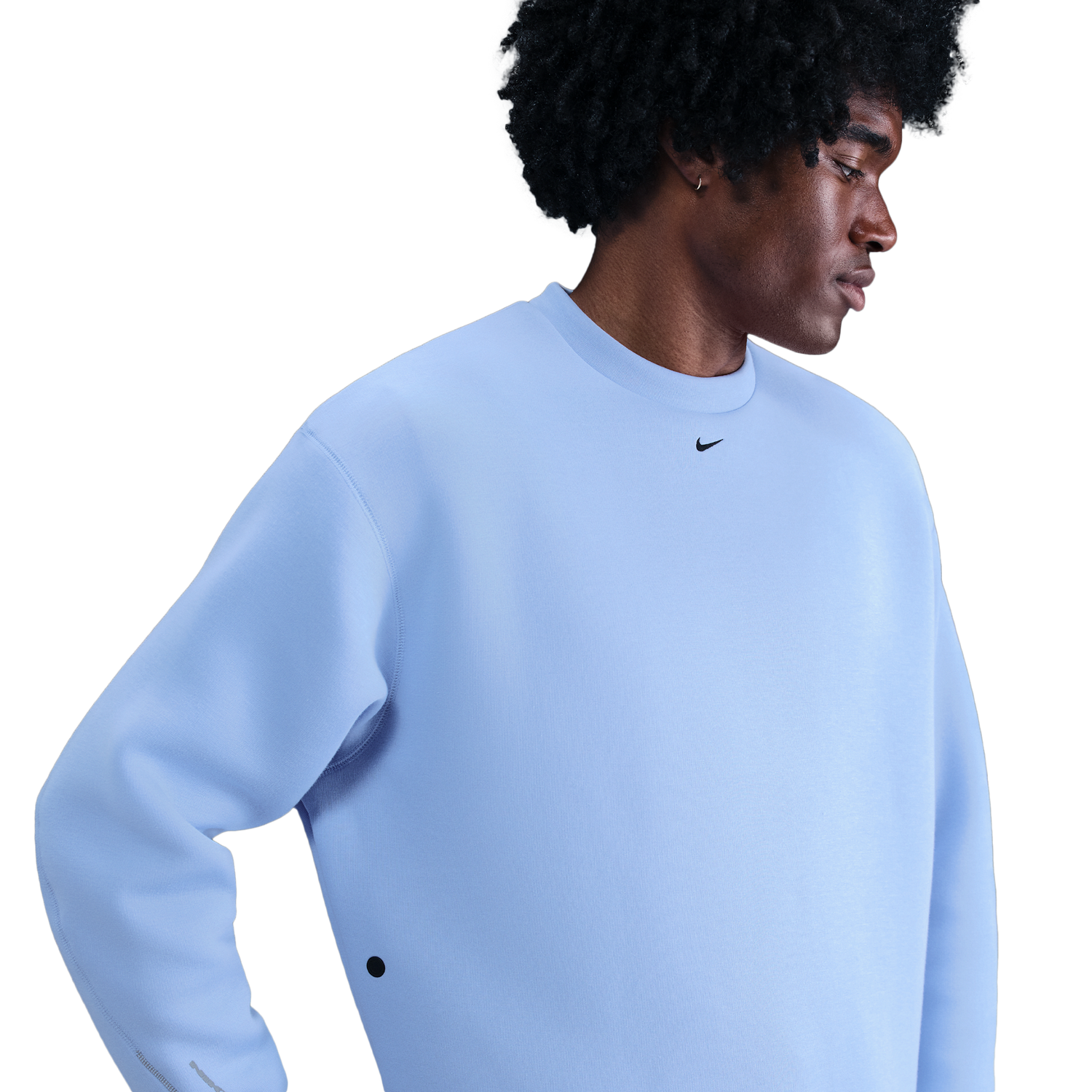 Nike Tech Fleece Crew - Men's - Aluminum/Black
