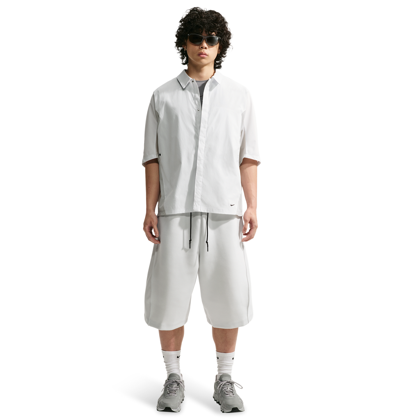 Nike Tech Fleece Shorts - Men's - Off White/Black
