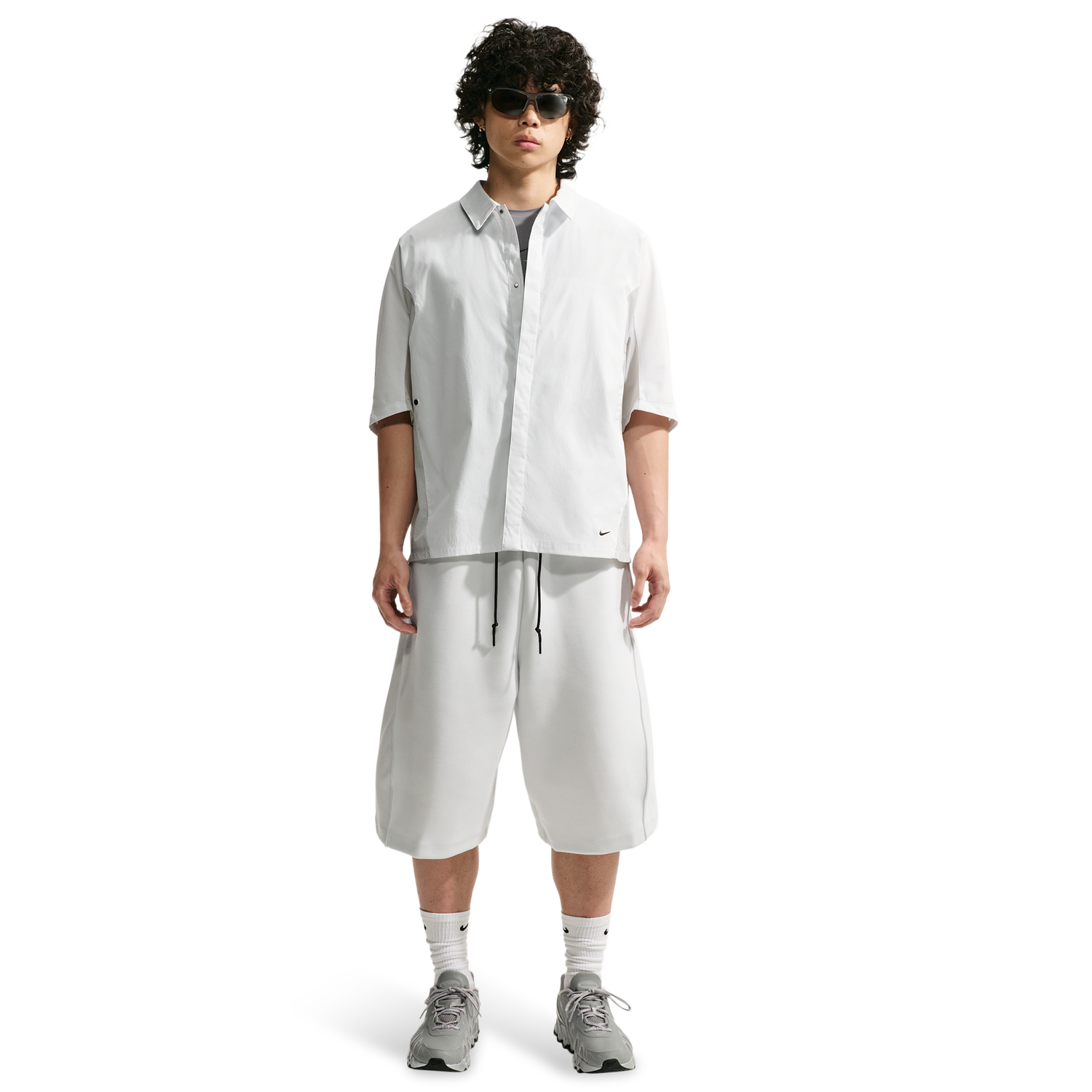 Nike Tech Fleece Shorts - Men's - Off White/Black
