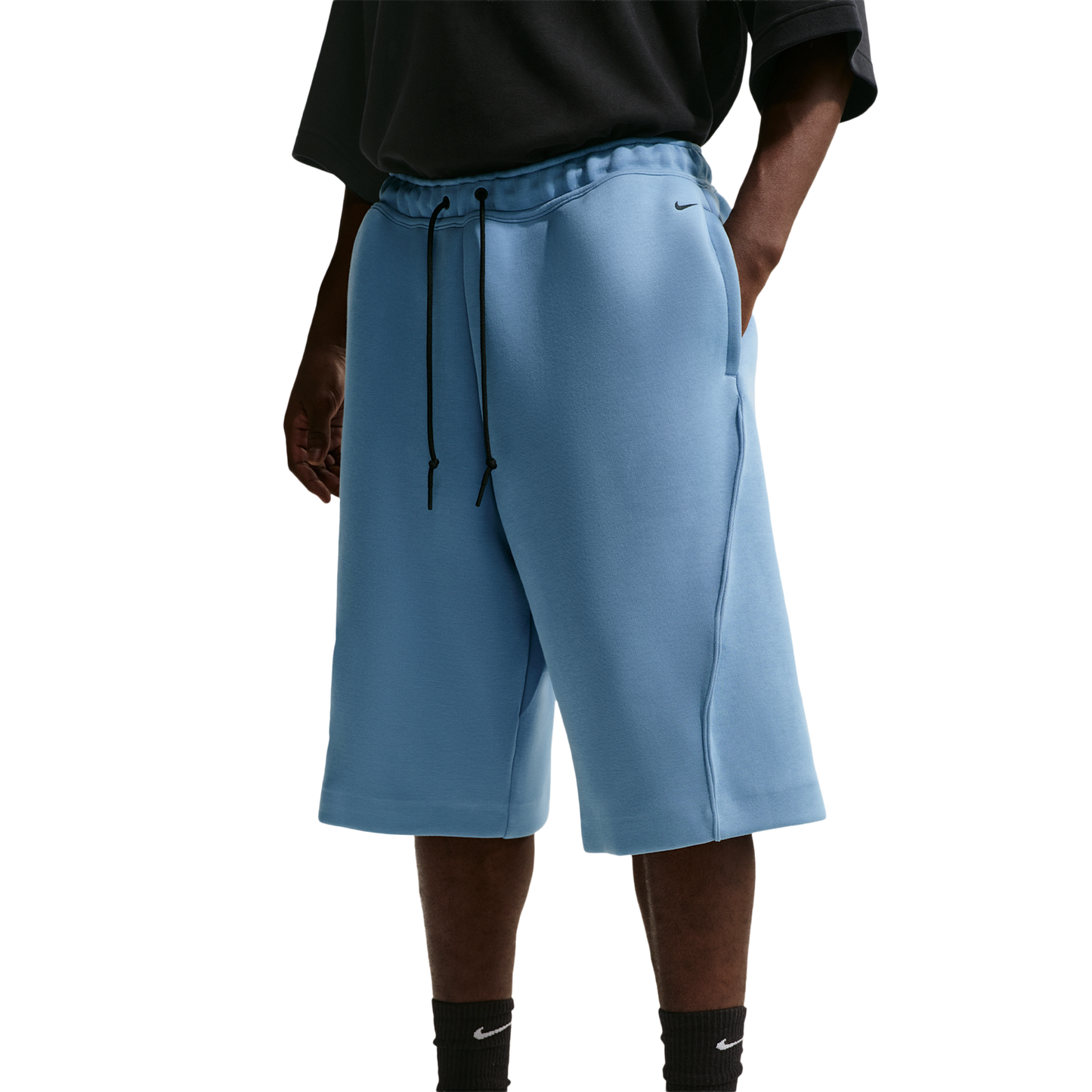 Nike Tech Fleece Shorts - Men's - Work Blue/Black