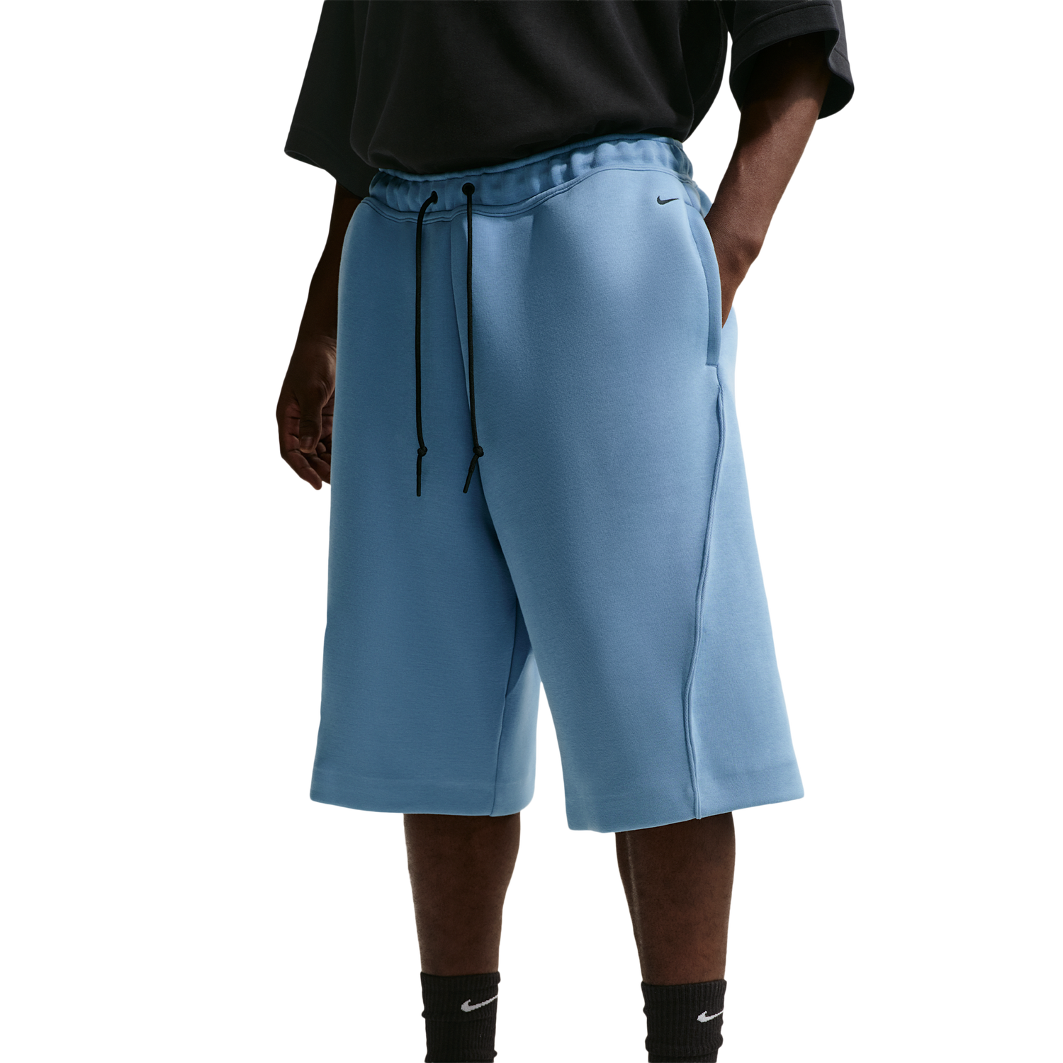 Nike Tech Fleece Shorts - Men's - Work Blue/Black