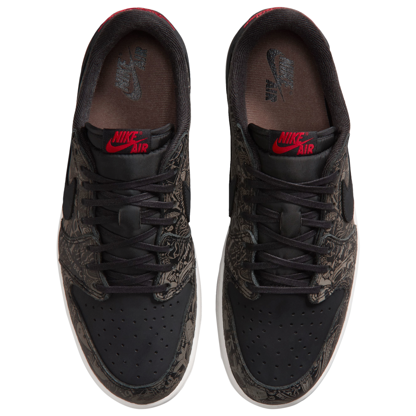 Jordan AJ 1 Retro Low OG LS - Men's - University Red/Black/Palomino