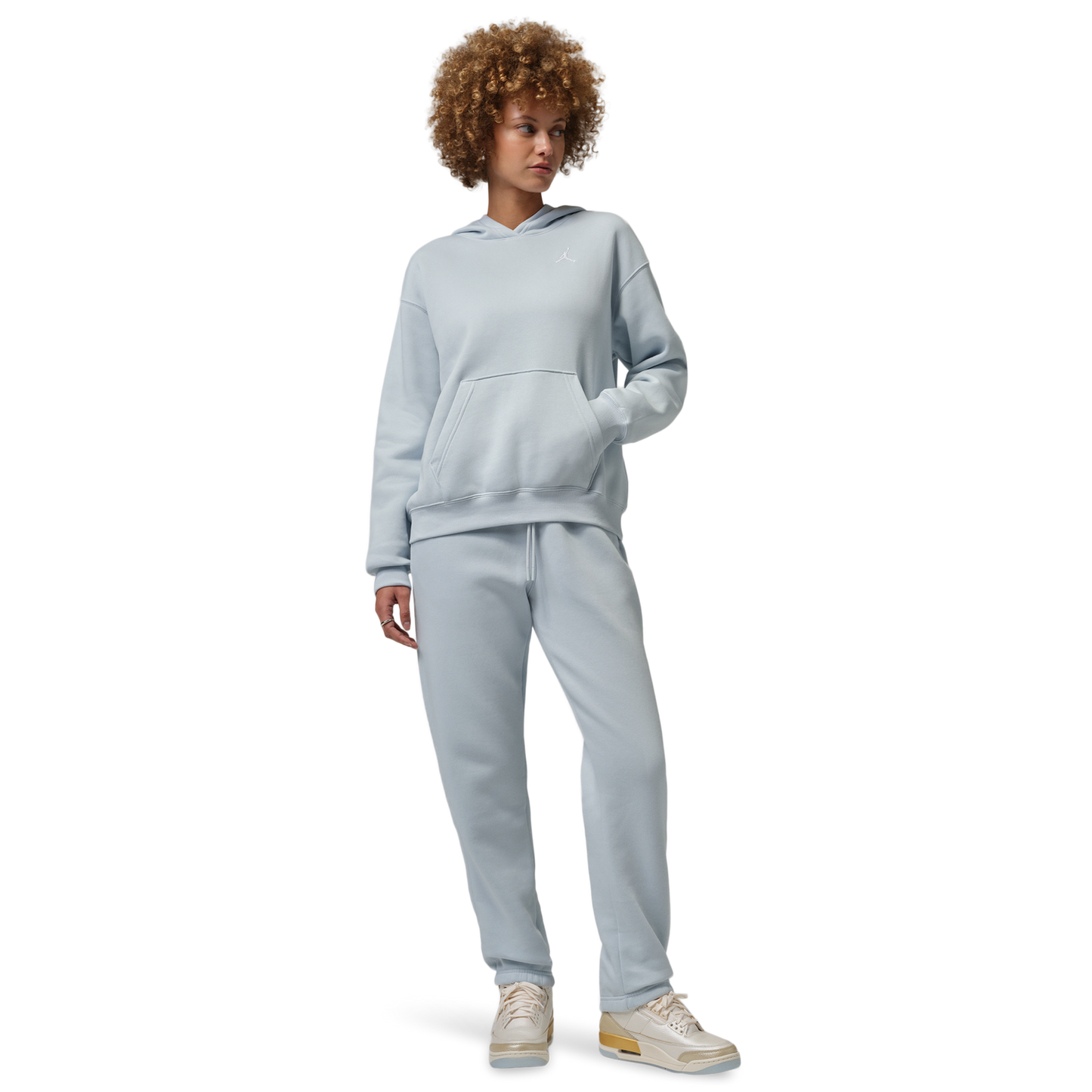 Jordan Brooklyn Fleece Pullover 24 - Women's - Aura/White