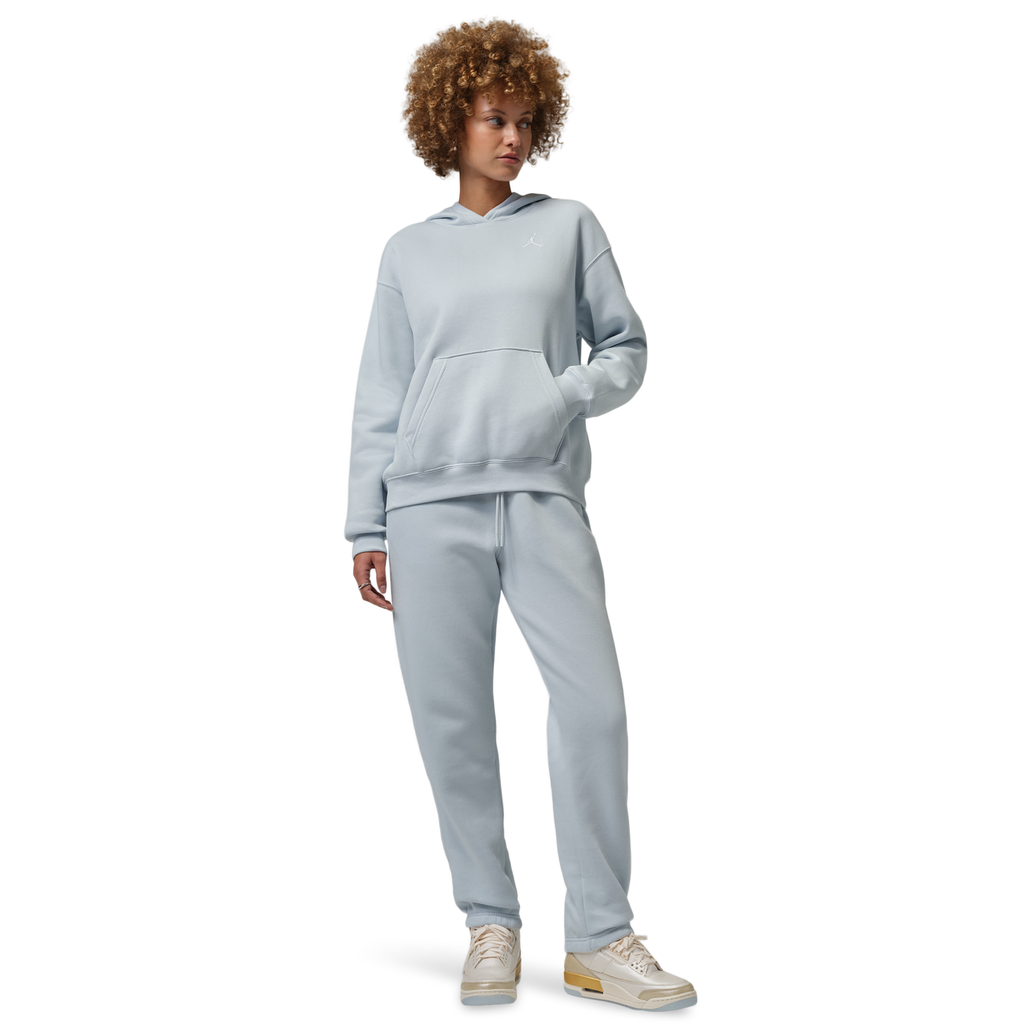 Jordan Brooklyn Fleece Pullover 24 - Women's - Aura/White