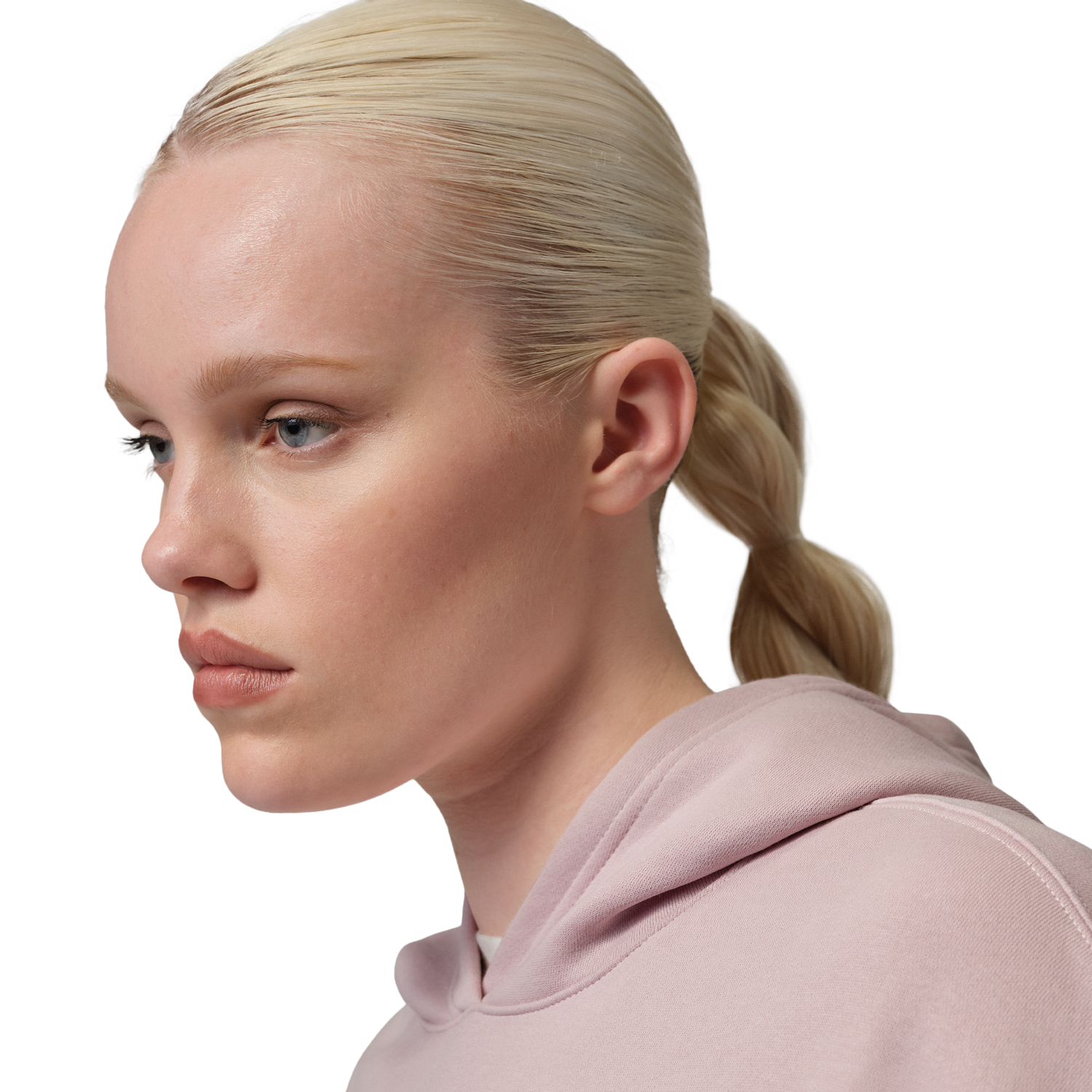 Jordan Brooklyn Fleece Pullover 24 - Women's - White/Particle Rose