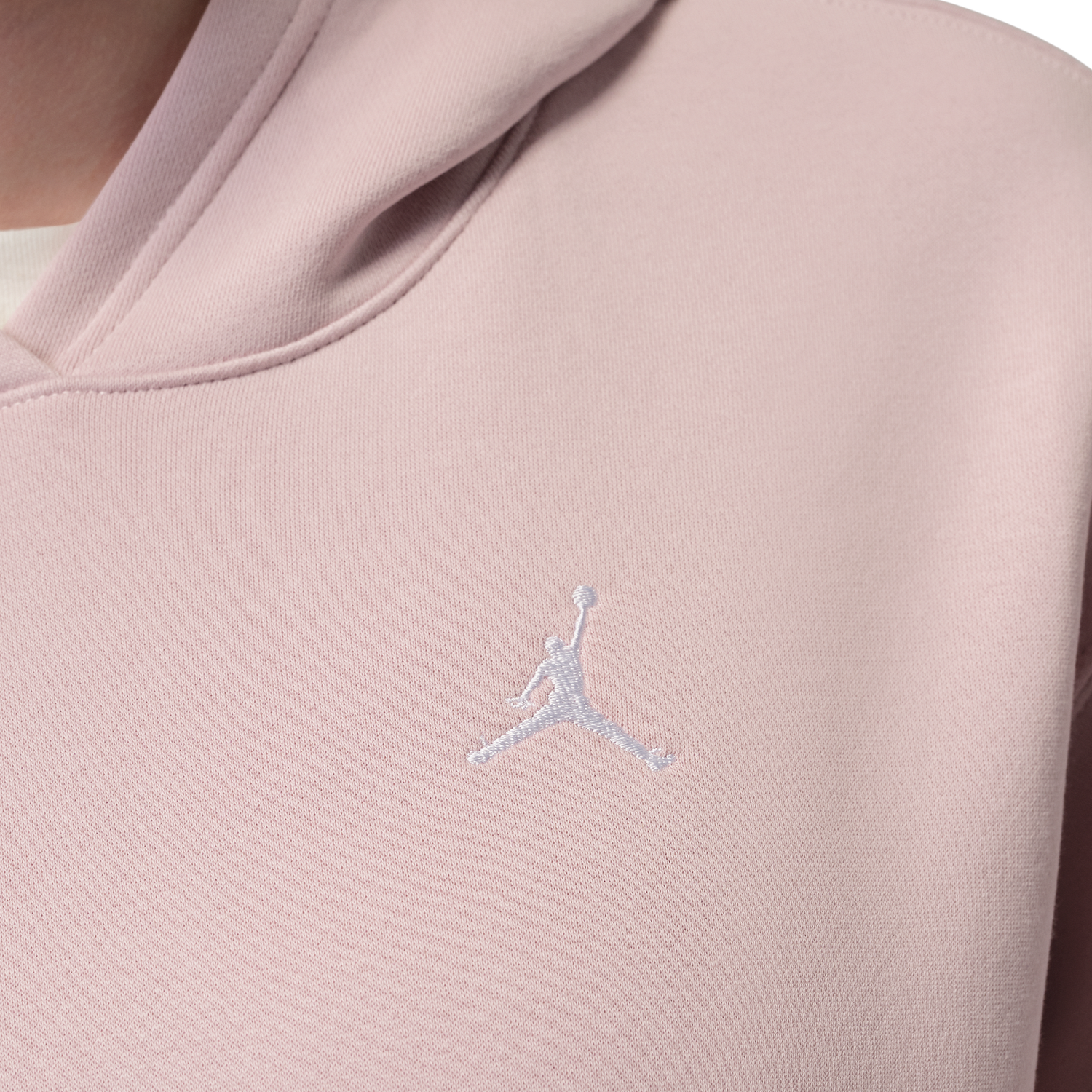 Jordan Brooklyn Fleece Pullover 24 - Women's - White/Particle Rose